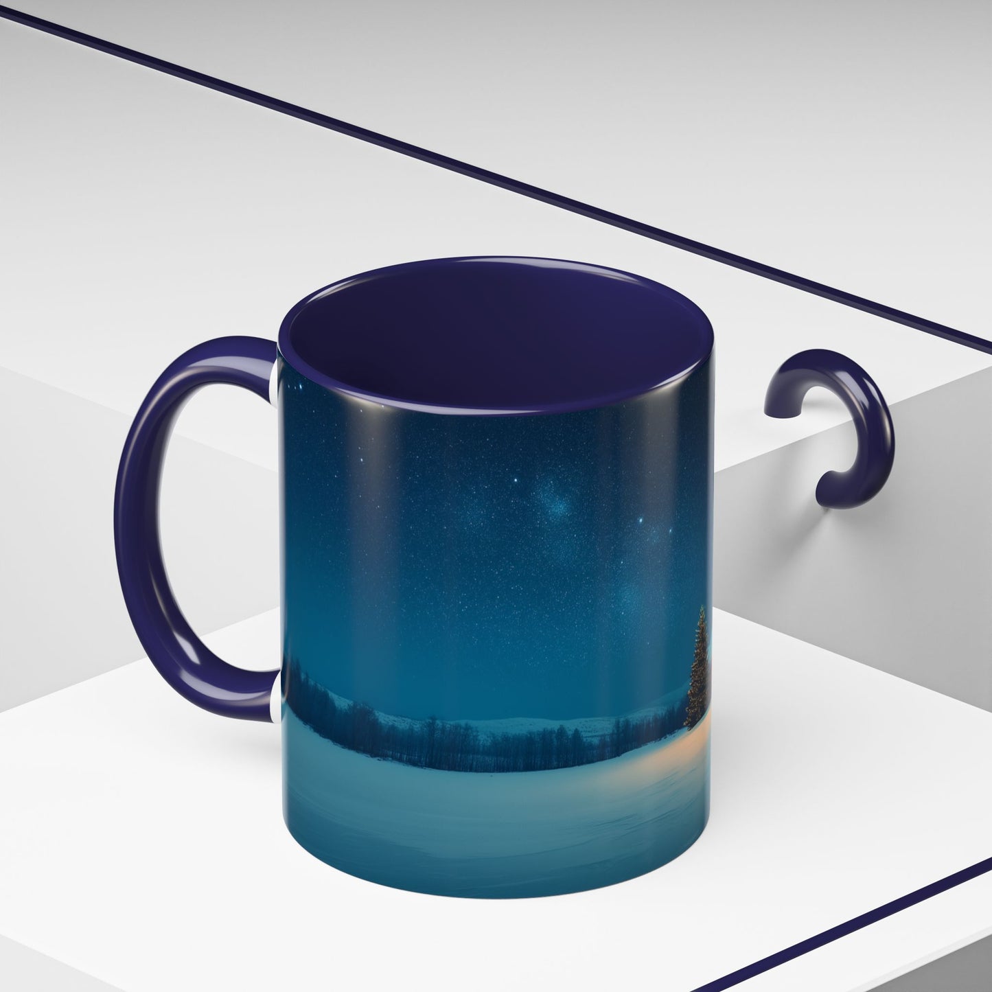 Classical Christmas Mug (EU)- Winter Hut Mug, Christmas Mug, North Pole Mug, Classical Music Mug, Christmas Decor Mug