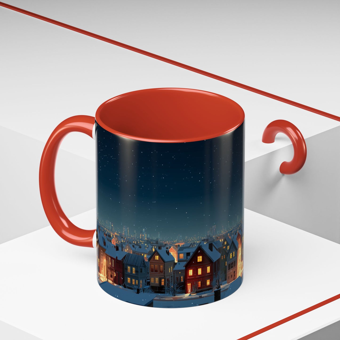 Happy New Year Mug (EU) - Classical Music Celebration Mug, Night Sky Mug, Starry Night Mug, New Year's Resolution Mug