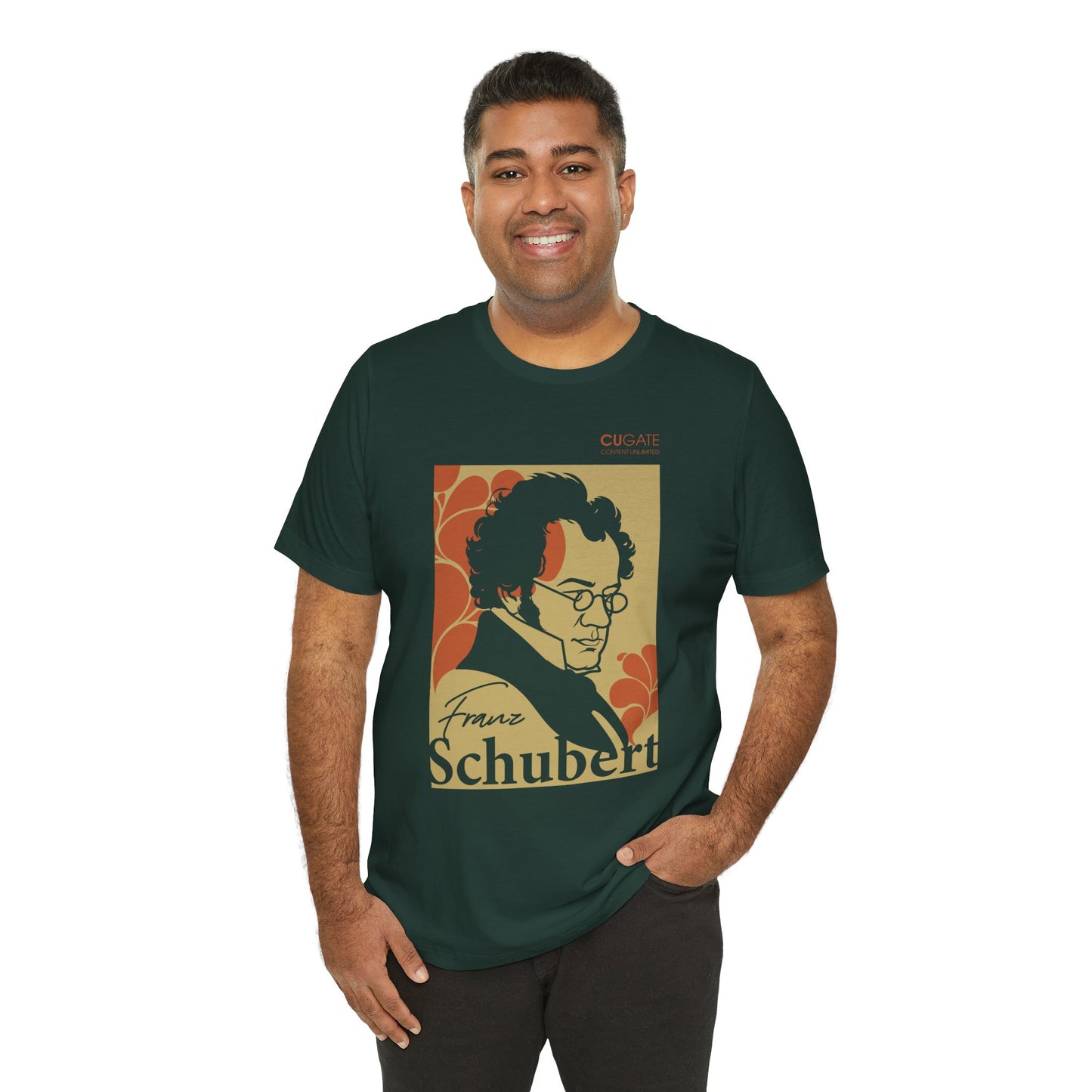 Schubert T-Shirt (Dark): Classical Composer T-Shirt, Classical Music Shirt, Franz Schubert Tribute Tee