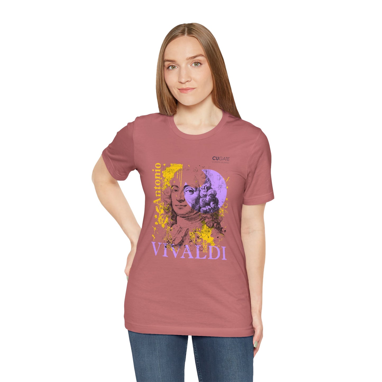 Vivaldi T-Shirt (Light): Classical Composer T-Shirt, Classical Music Shirt, Antonio Vivaldi Tribute Tee
