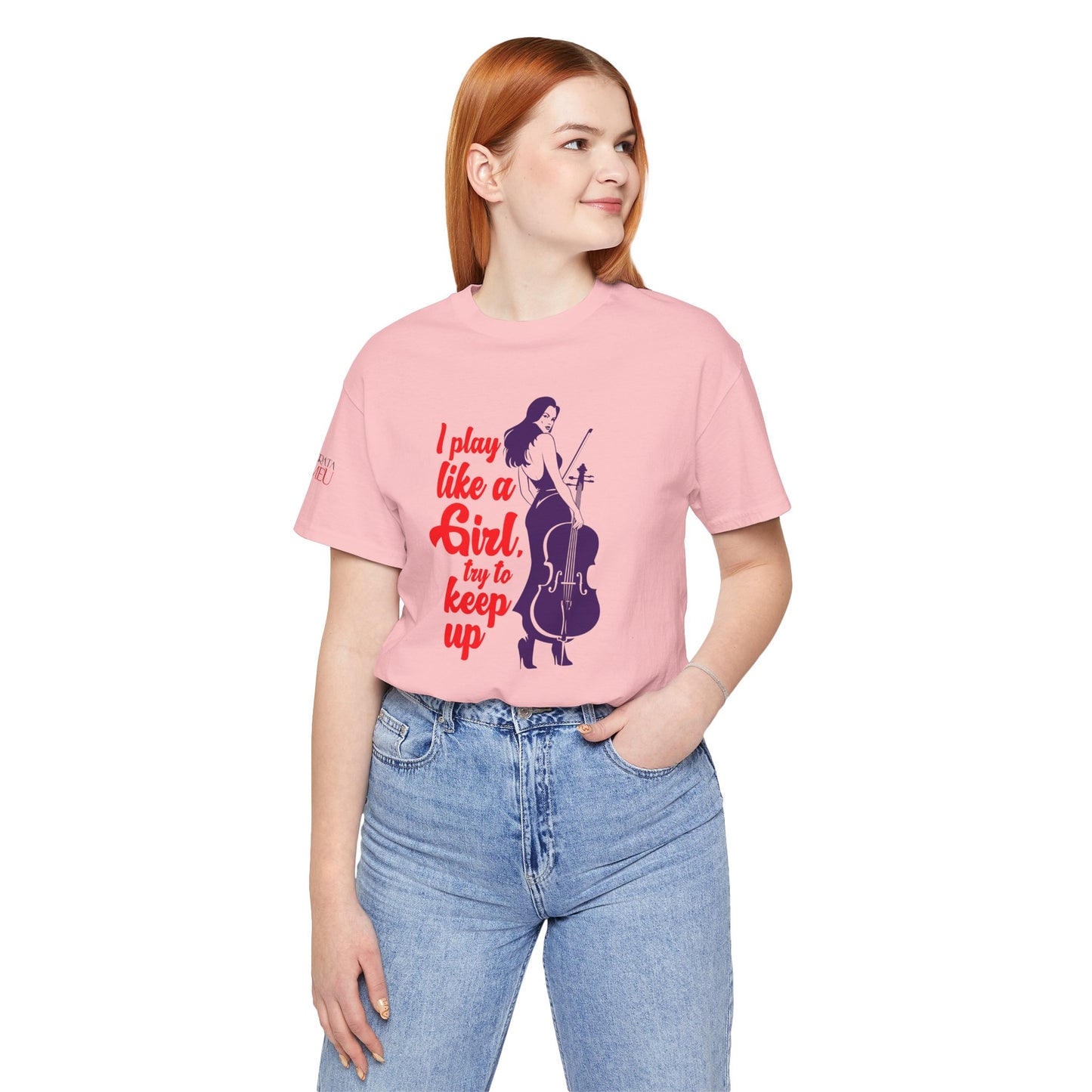 Play like a Girl - Cello T-Shirt: Camerata Romeu Shirt, Play like a Girl Shirt, Orchestra Shirt, Female Musician Shirt, Cello Shirt