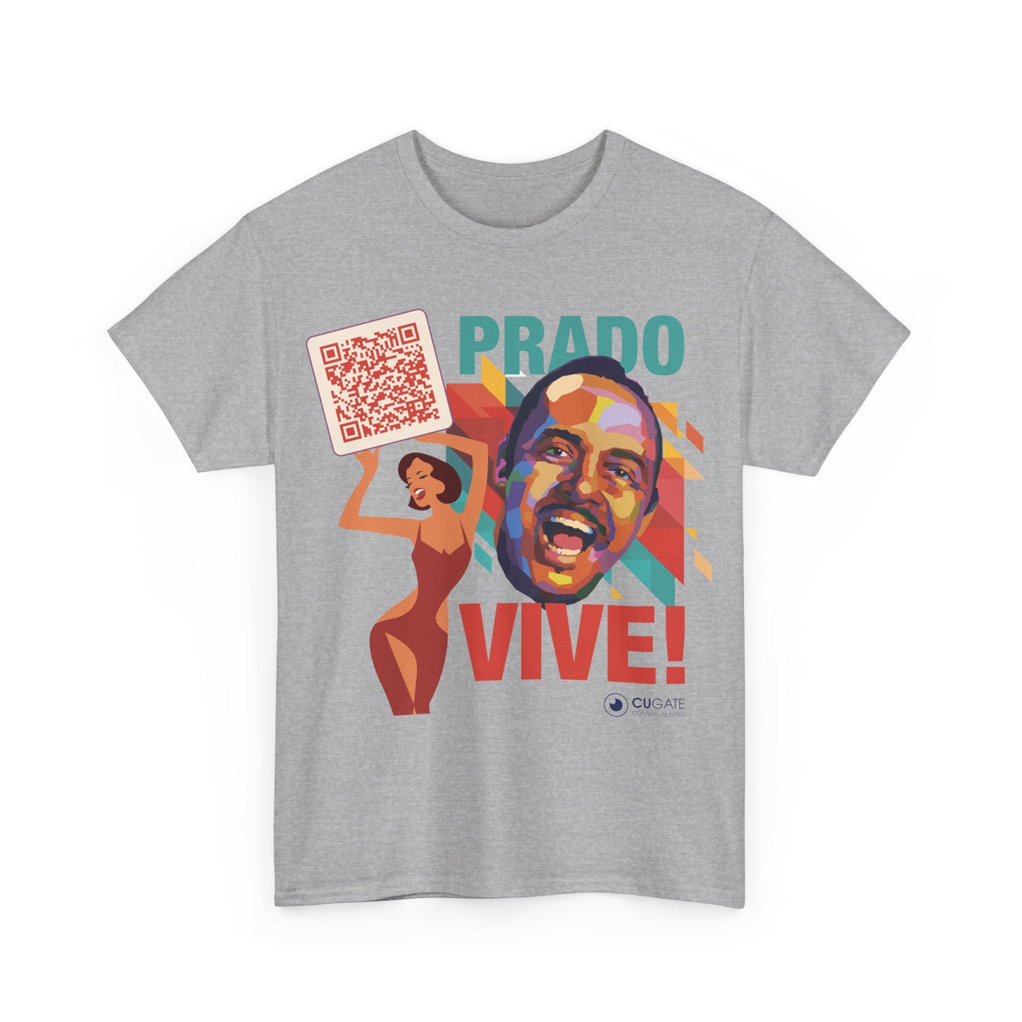 Prado Vive T-Shirt- Mambo T-Shirt, Latin Music T-Shirt (QR-Playlist Included), Playlist Tee