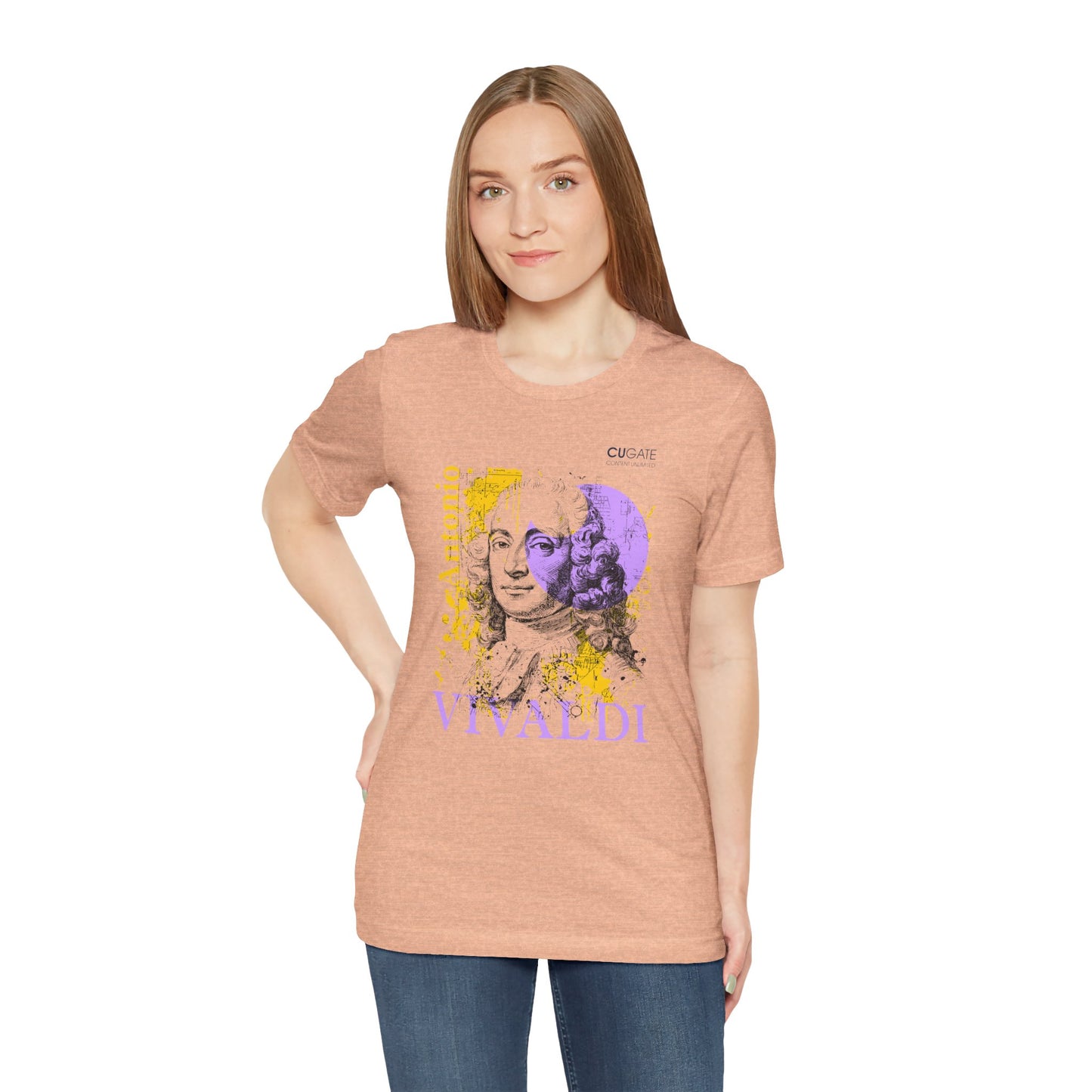 Vivaldi T-Shirt (Light): Classical Composer T-Shirt, Classical Music Shirt, Antonio Vivaldi Tribute Tee