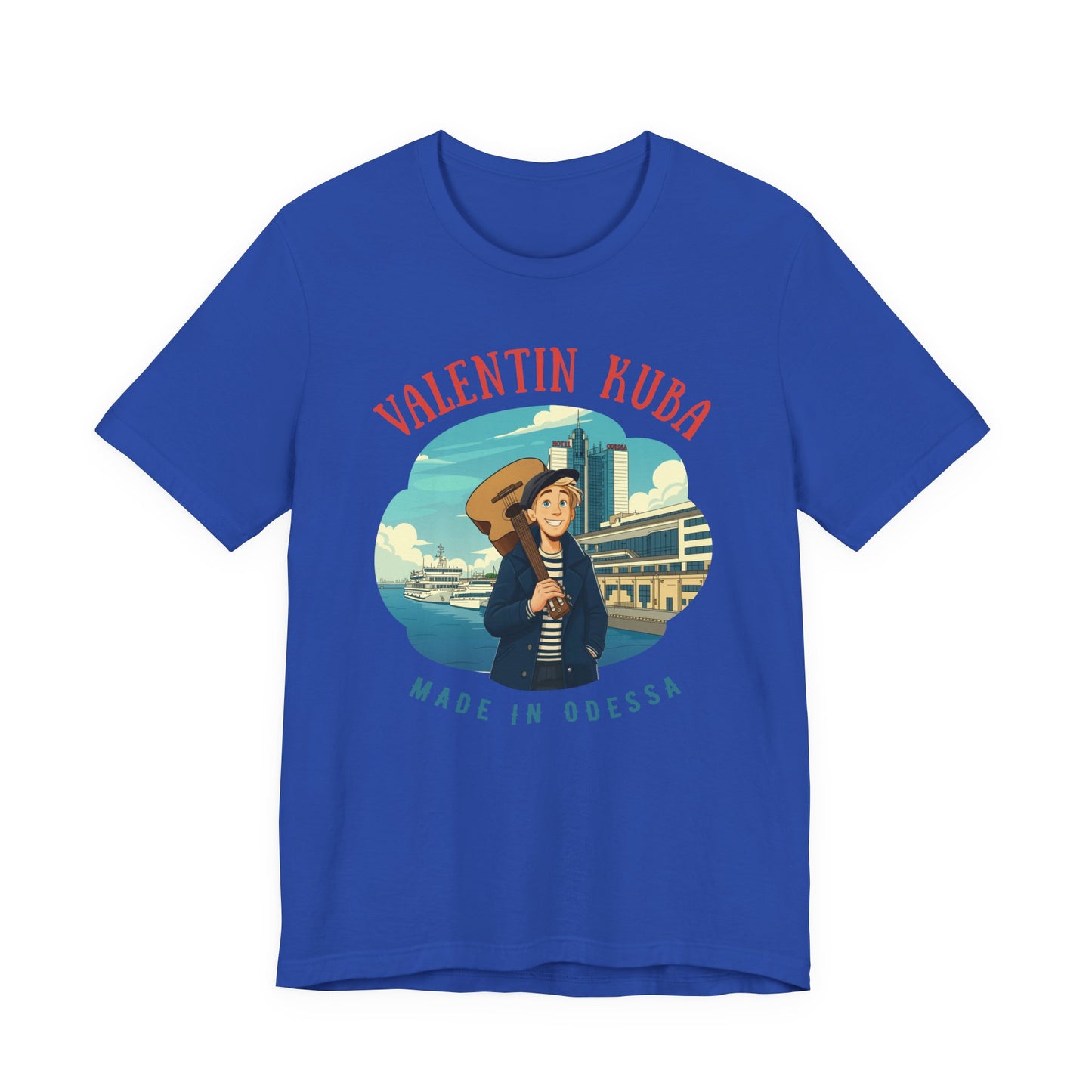 (ENG) Kuba at the Seaport - Klezmer Music T-Shirt, Odessa Music Shirt, Valentin Kuba Tee, Music from Ukraine Shirt
