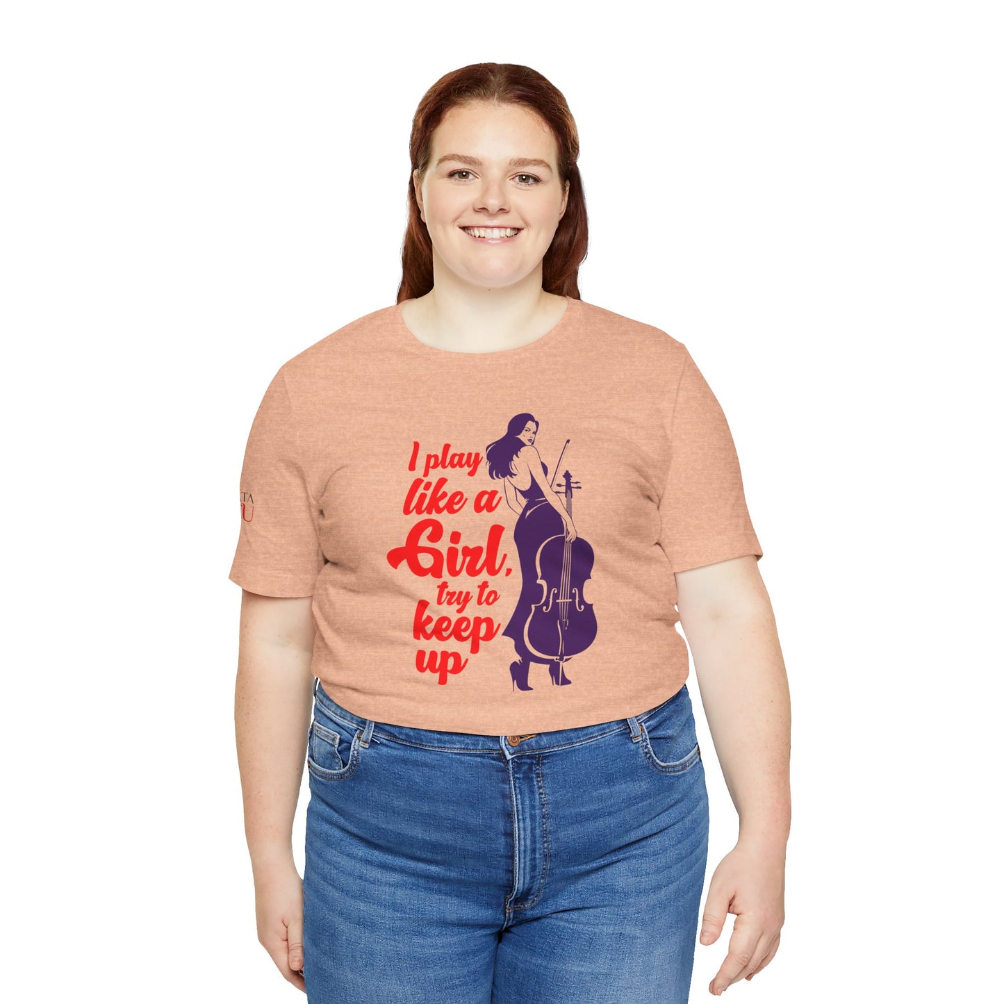 Play like a Girl - Cello T-Shirt: Camerata Romeu Shirt, Play like a Girl Shirt, Orchestra Shirt, Female Musician Shirt, Cello Shirt