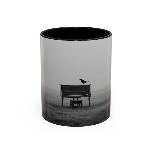 Mozart Piano Mug (EU) - Piano Mug, Piano Music Mug,  Mozart Inspired Mug, Upright Piano Mug