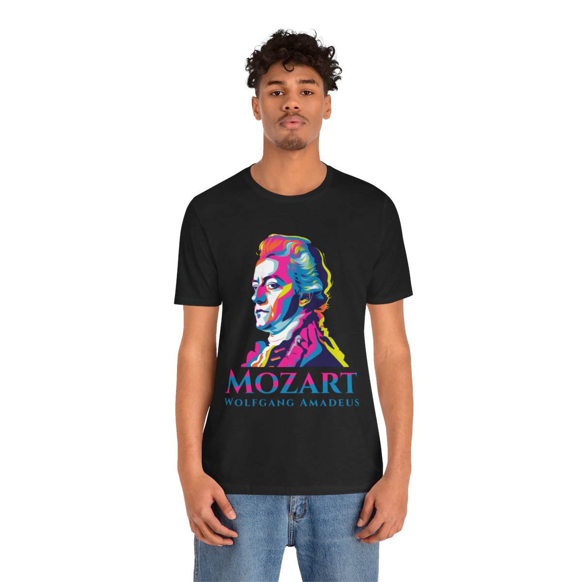 Wolfgang Amadeus Mozart T-Shirt Latin Music T-Shirt Gift for Mozart Lovers, Gift for Classical Music Lovers Mozart Printed T-Shirt