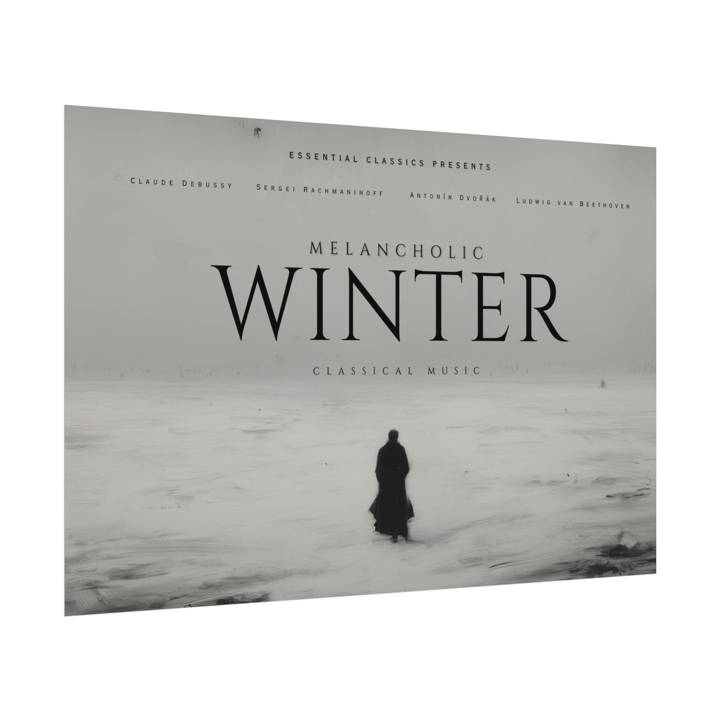 A Melancholy Winter - Landscape Poster, Winter Print, Holiday Print, Christmas Poster, Classical Music Print