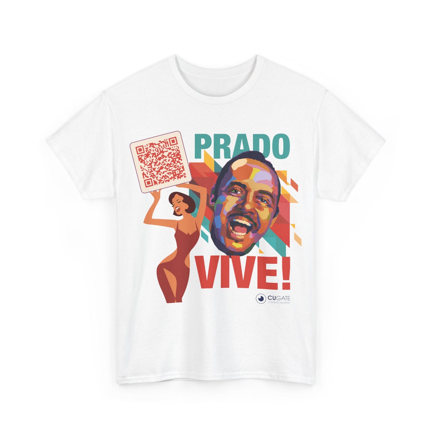 Prado Vive T-Shirt- Mambo T-Shirt, Latin Music T-Shirt (QR-Playlist Included), Playlist Tee