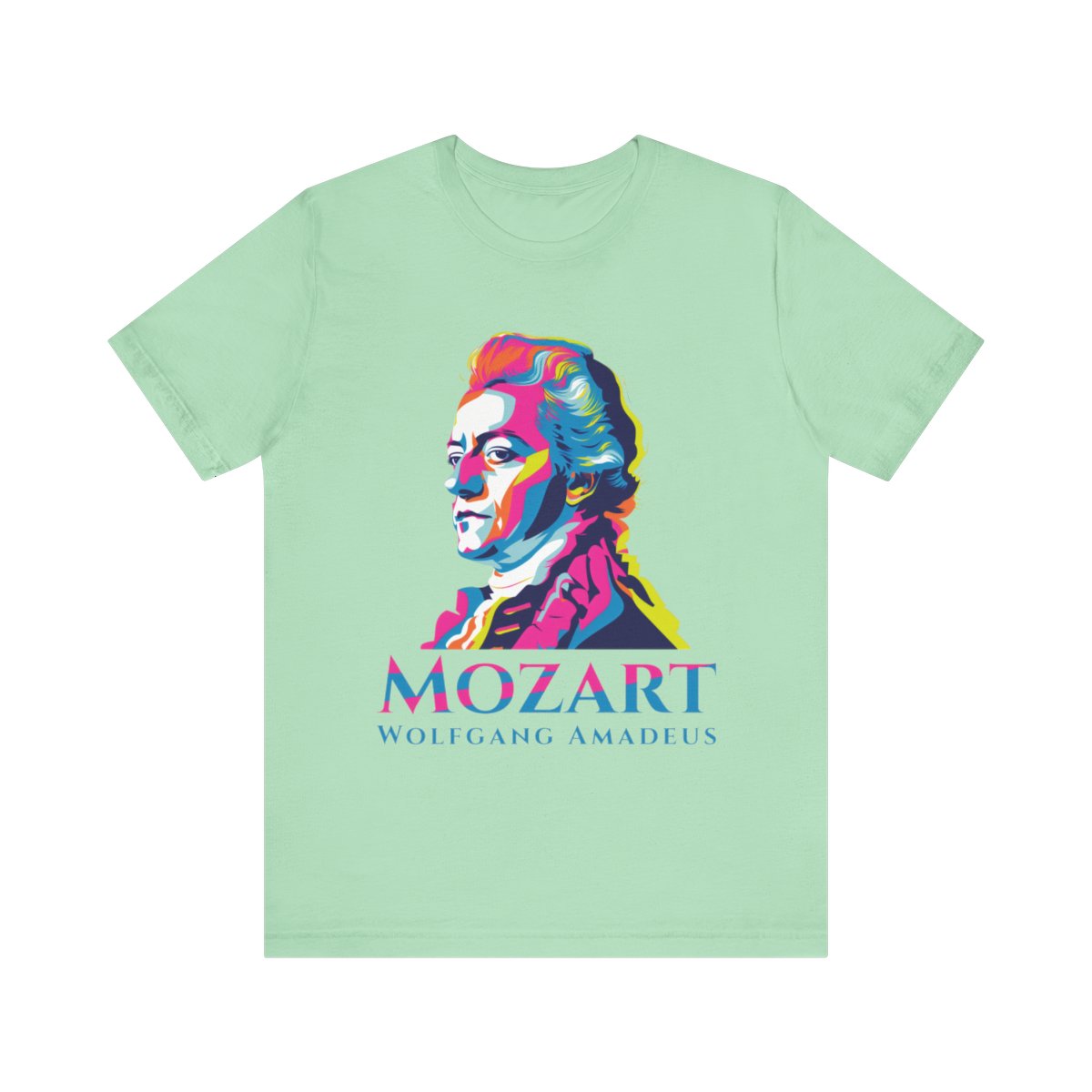 Wolfgang Amadeus Mozart T-Shirt Latin Music T-Shirt Gift for Mozart Lovers, Gift for Classical Music Lovers Mozart Printed T-Shirt