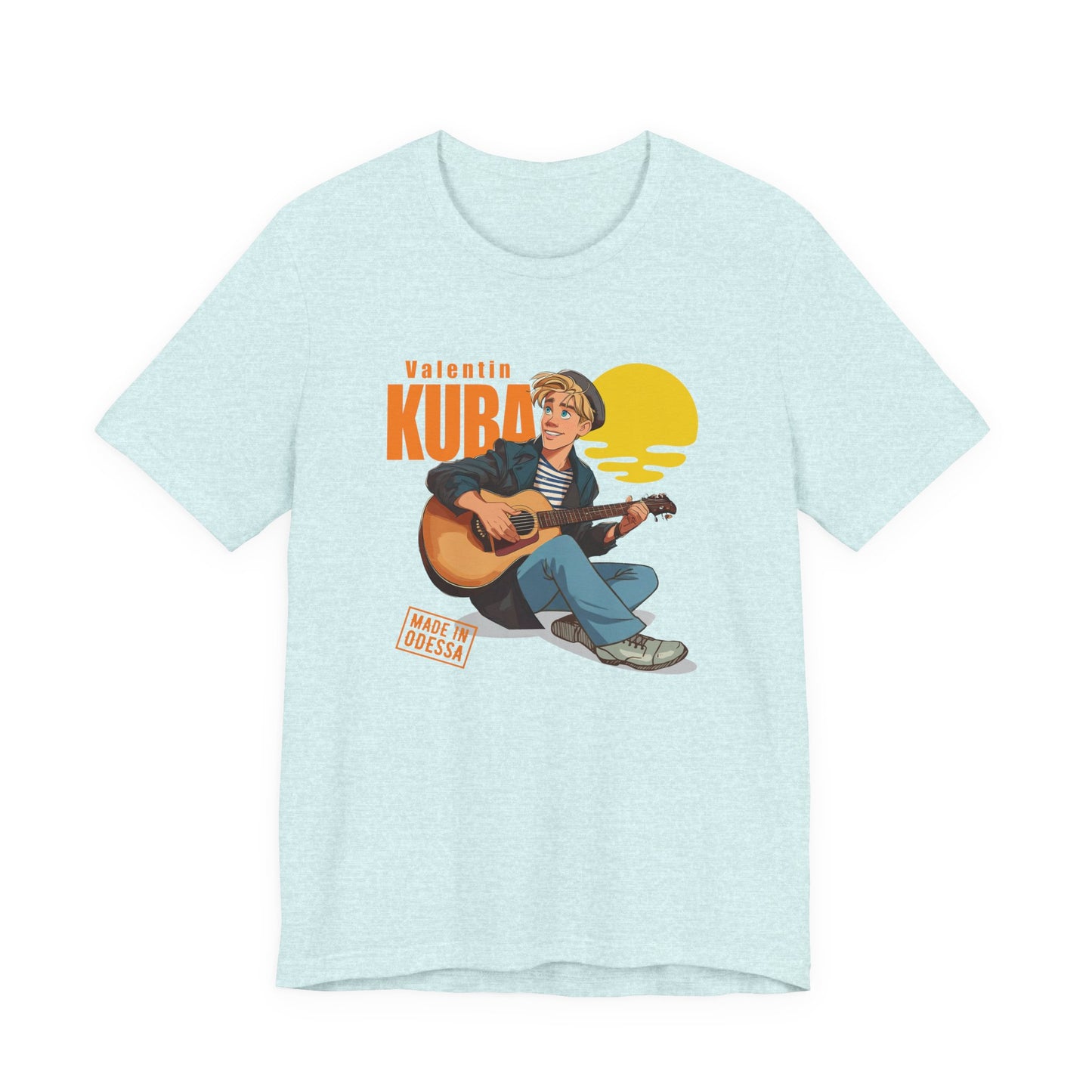 (ENG) Valentin Kuba Animation T-Shirt (Sunset) - Klezmer Music T-Shirt, Odessa Music Shirt, Valentin Kuba Tee, Music from Ukraine Shirt
