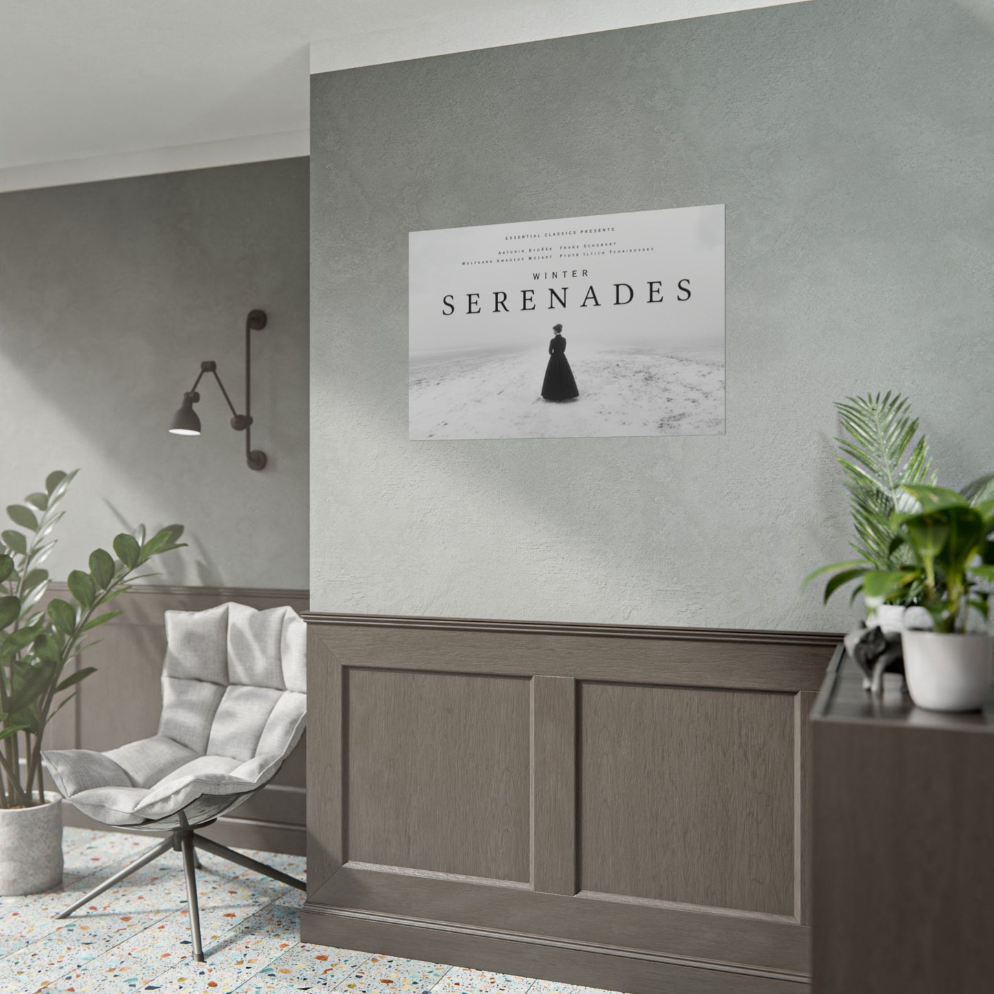 Winter Serenades - Melancholy Poster, Christmas Print, Winter Poster, Classical Music Print, Christmas Decor Poster, Winter Wonderland Print