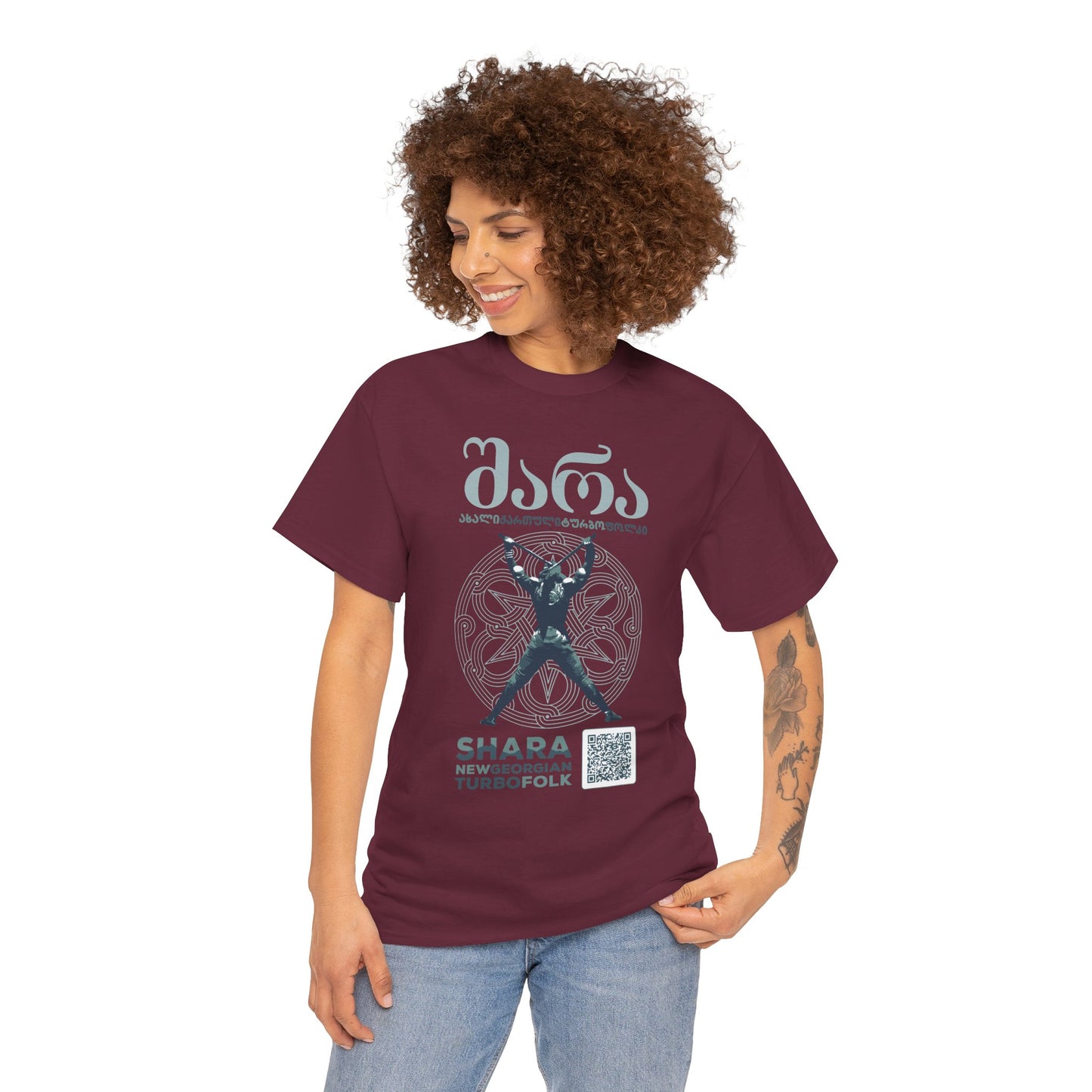 Shara Band T-Shirt - Georgian Turbo Folk (QR), Georgian Folk Music Shirt, Georgian Playlist Shirt, New Georgian Folk Tee
