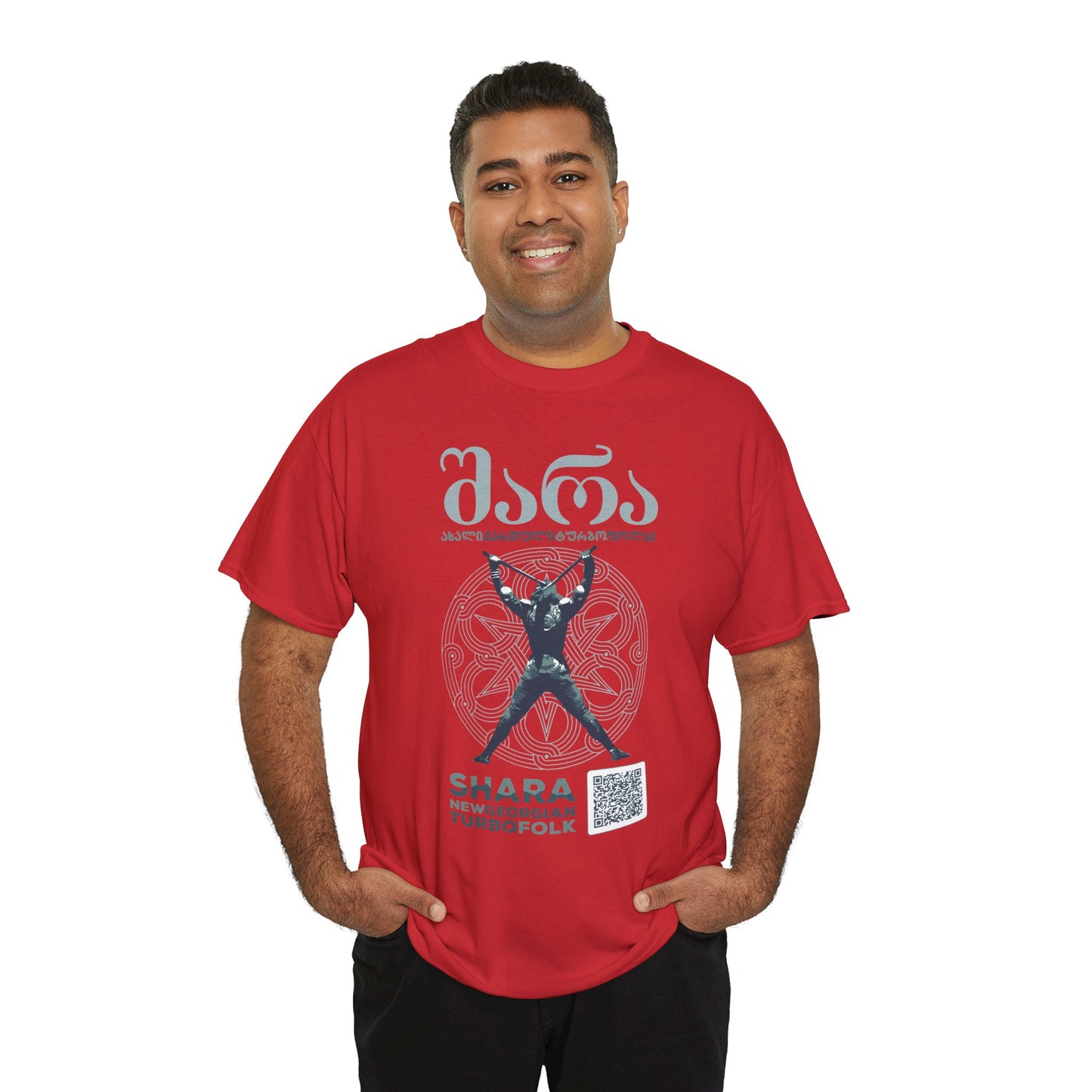 Shara Band T-Shirt - Georgian Turbo Folk (QR), Georgian Folk Music Shirt, Georgian Playlist Shirt, New Georgian Folk Tee