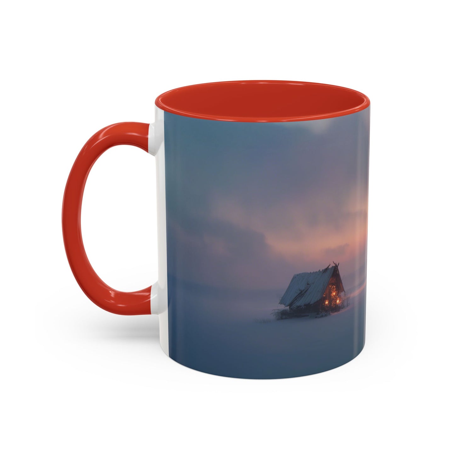 Classical December Mug (USA) - Winter Mug, Winter Sunrise Mug, Peaceful Landscape Mug, Holiday Decor Mug