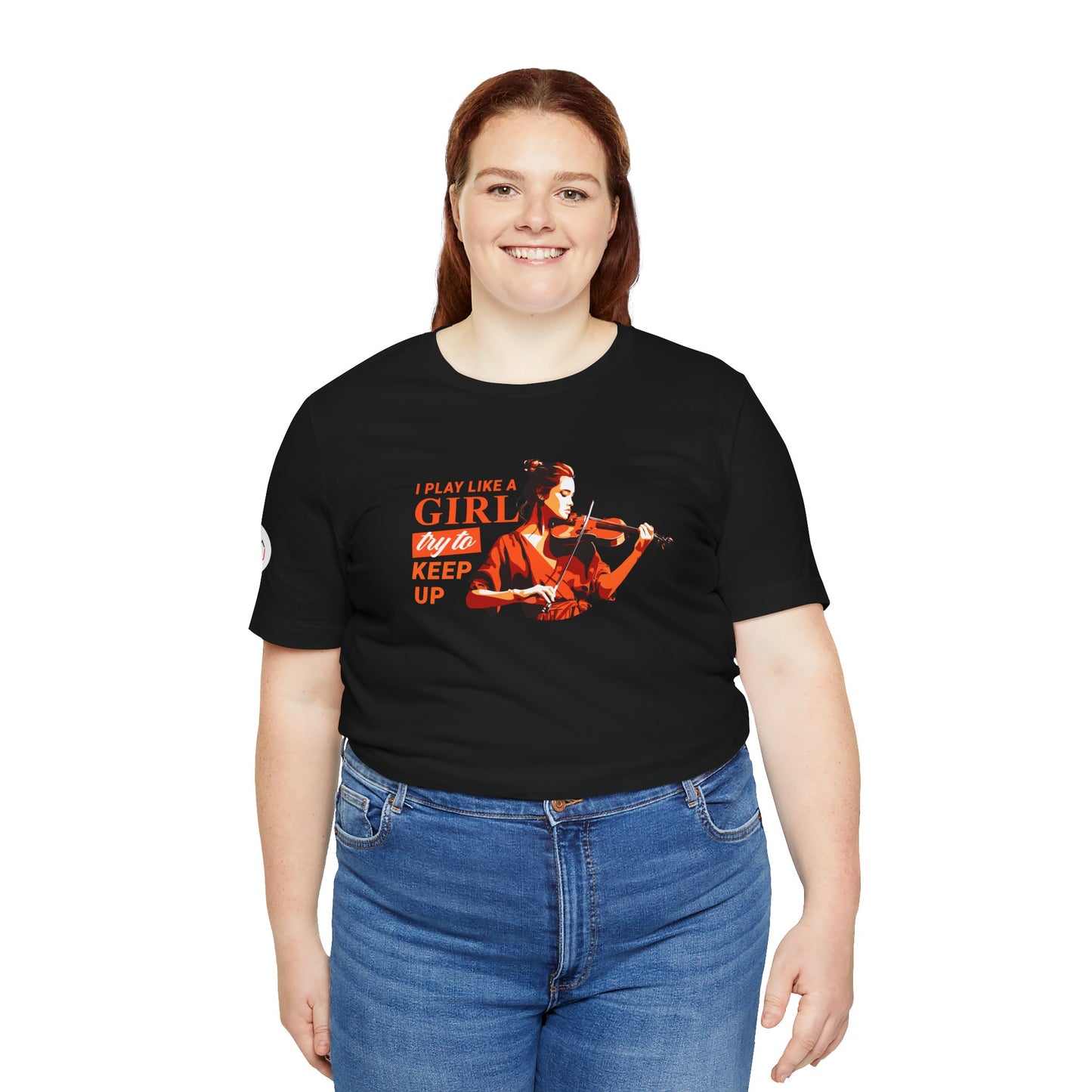 Play like a Girl - Violin T-Shirt: Camerata Romeu Shirt, Play like a Girl T-Shirt, Orchestra Shirt, Female Musician Shirt, Violin Tee