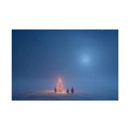 Without Words: Cozy Christmas - Elves Poster, Snowy Print, Classical Music Inspired Poster, North Pole Print, Christmas Poster, Winter Print