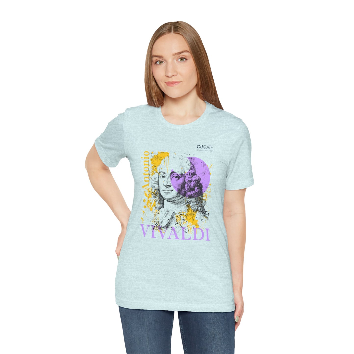 Vivaldi T-Shirt (Light): Classical Composer T-Shirt, Classical Music Shirt, Antonio Vivaldi Tribute Tee