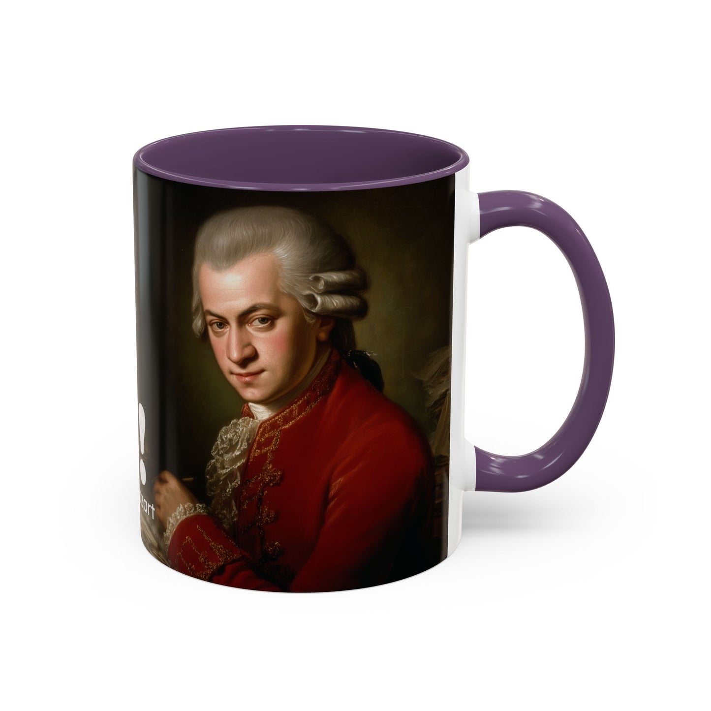 Two Flutes Mug in Black (USA) - Mozart Flute Quote Mug, Mozart Mug, Classical Music Mug, Funny Mozart Quote