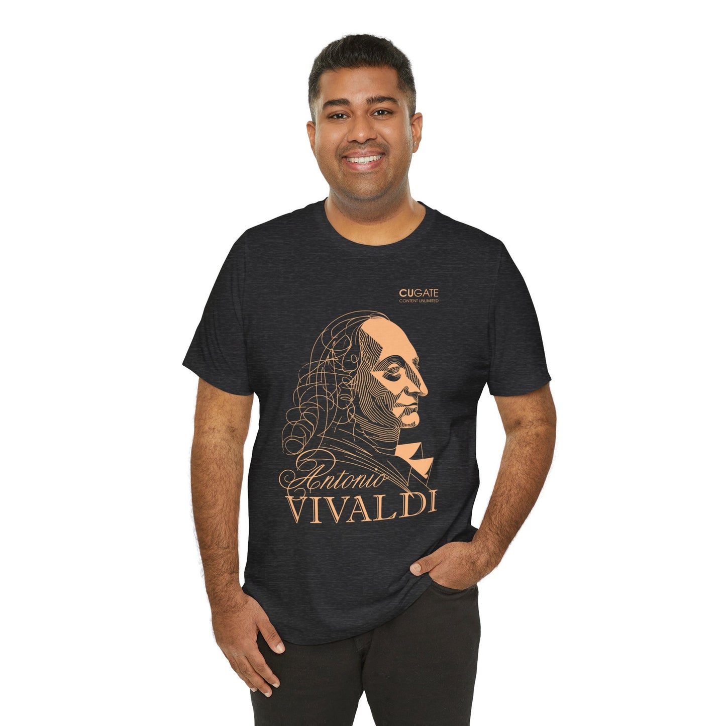 Vivaldi T-Shirt (Dark): Classical Composer T-Shirt, Classical Music Shirt, Antonio Vivaldi Tribute Tee