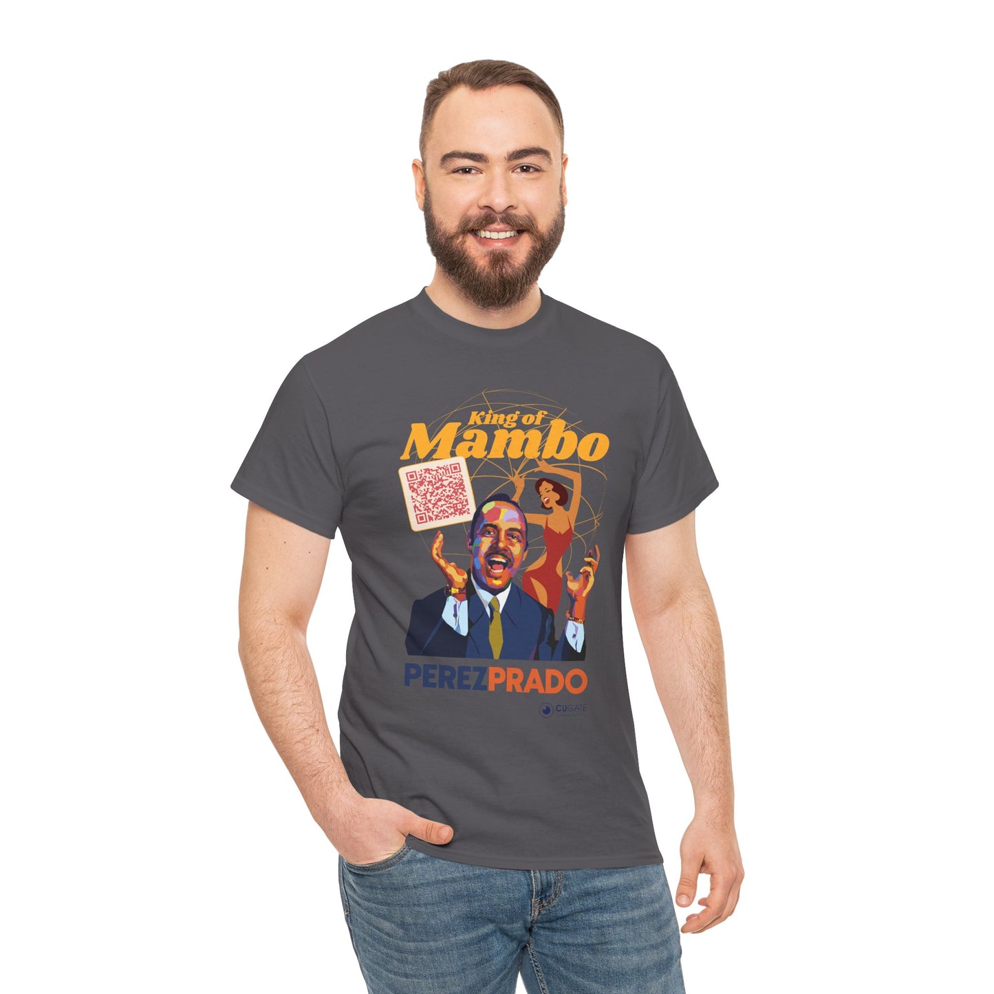 Mambo T-Shirt - Prado Vive T-Shirt, Latin Music T-Shirt (QR-Playlist Included), Latin Music Shirt, Perez Prado Tee