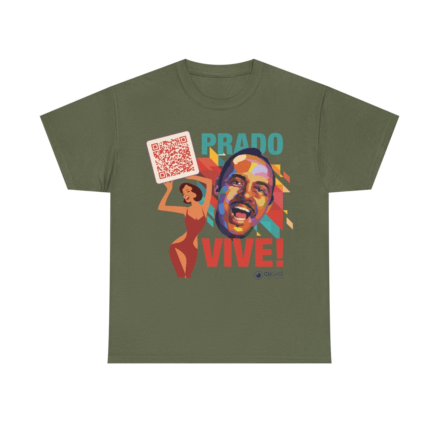 Prado Vive T-Shirt- Mambo T-Shirt, Latin Music T-Shirt (QR-Playlist Included), Playlist Tee