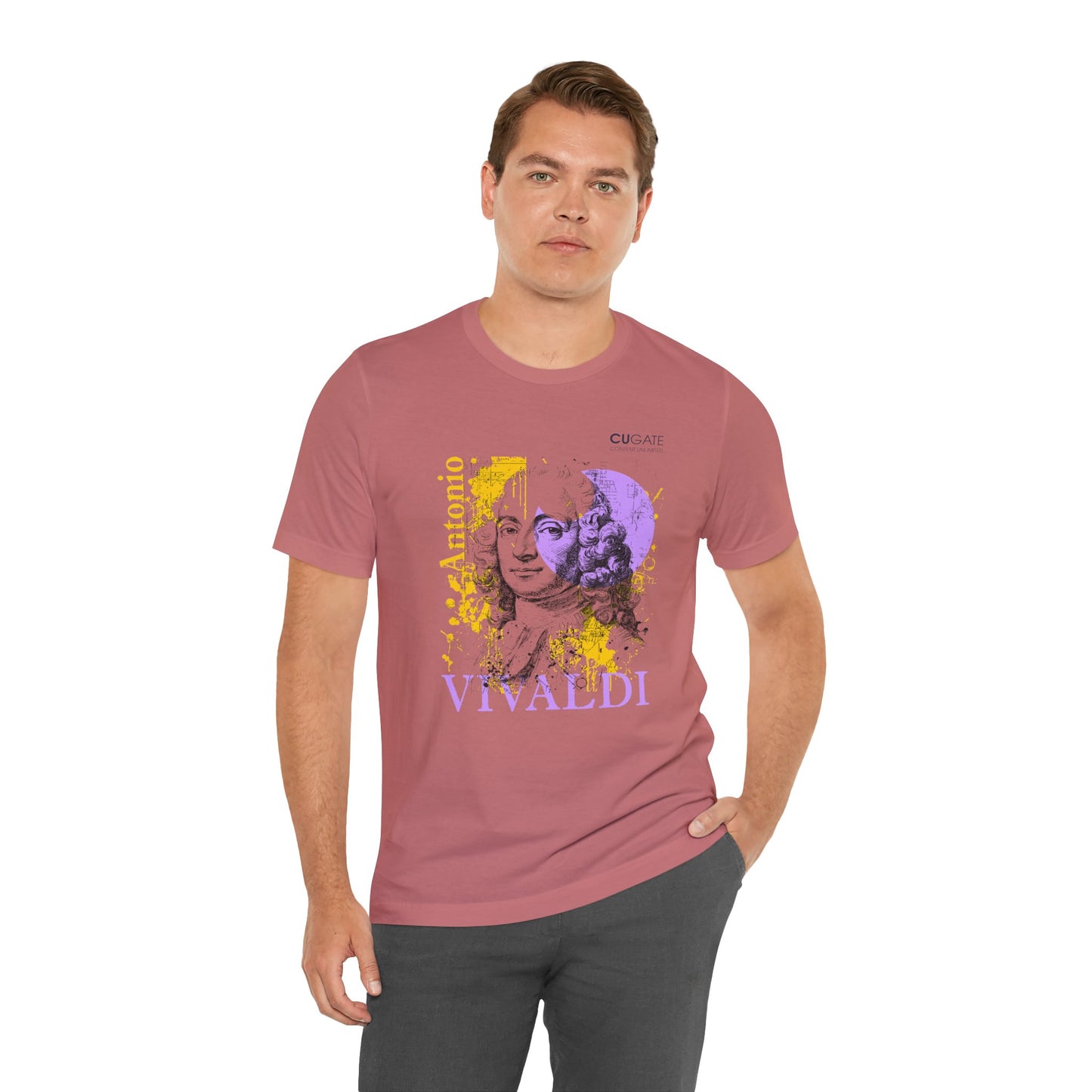 Vivaldi T-Shirt (Light): Classical Composer T-Shirt, Classical Music Shirt, Antonio Vivaldi Tribute Tee