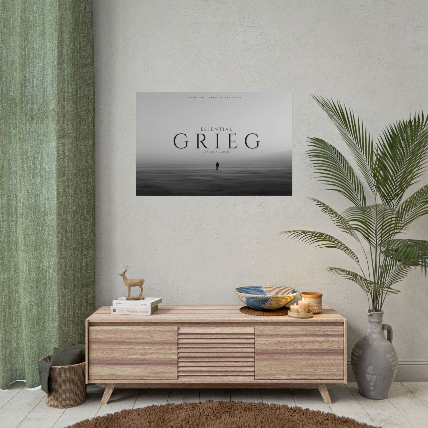 Essential Grieg - Classical Music Print, Edvard Grieg Inspired Print, Melancholy Art Print, Moment of Stillness Poster