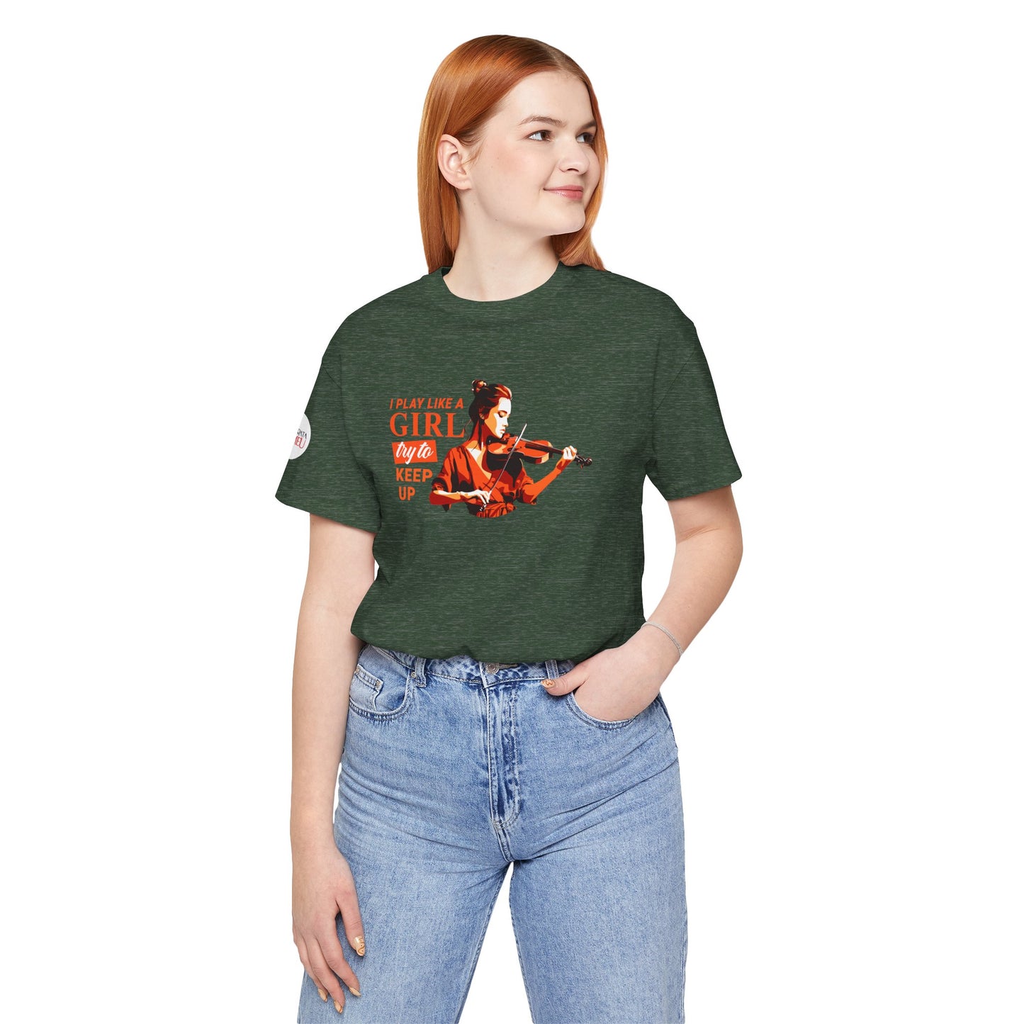 Play like a Girl - Violin T-Shirt: Camerata Romeu Shirt, Play like a Girl T-Shirt, Orchestra Shirt, Female Musician Shirt, Violin Tee