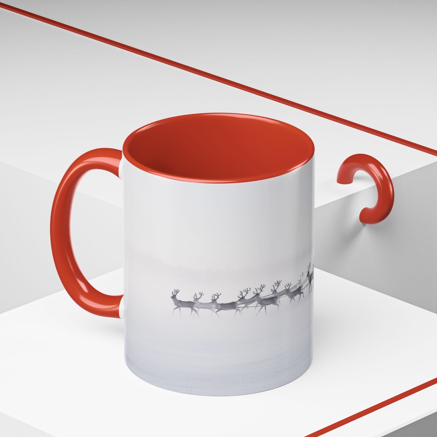 Christmas with Tchaikovsky Mug (EU)- Santa Sleigh Mug, Reindeer Mug, Santa Mug, Tchaikovsky Mug, Winter Mug, North Pole Mug