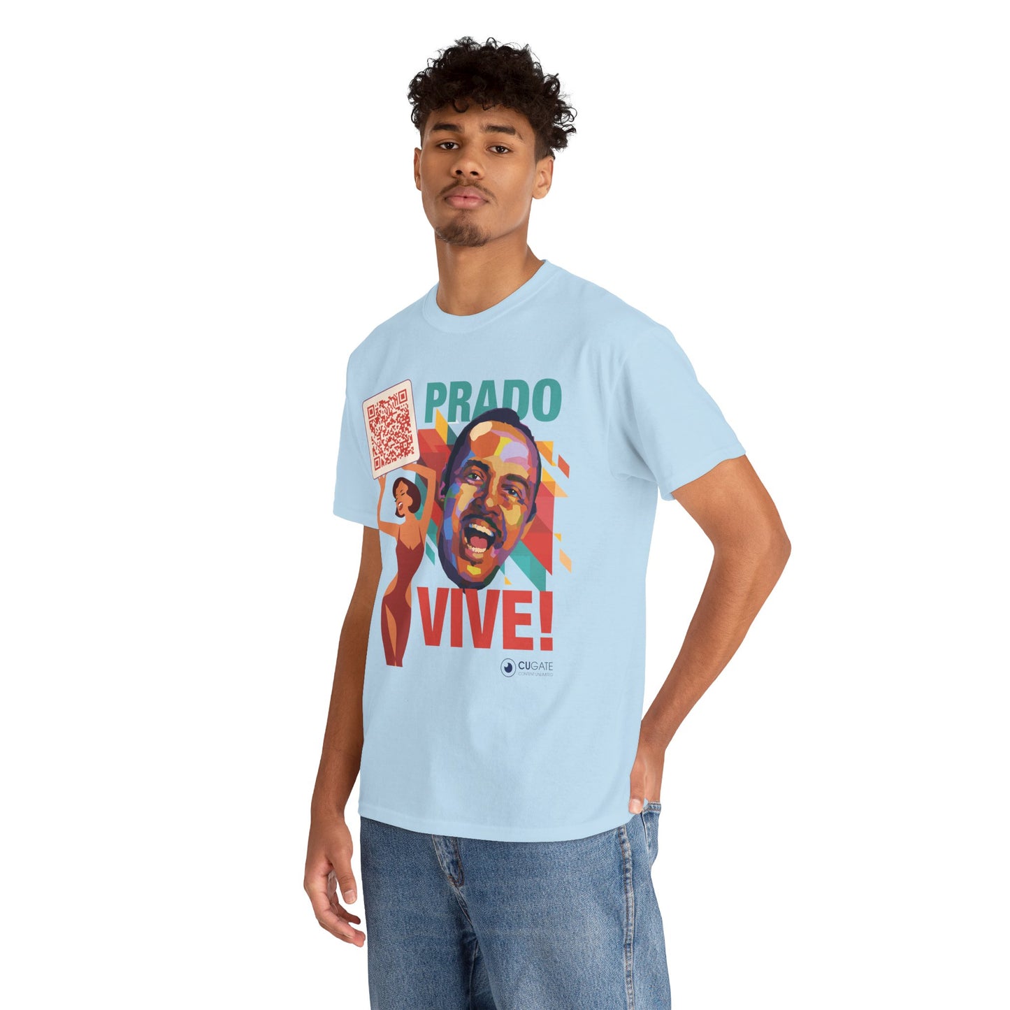 Prado Vive T-Shirt- Mambo T-Shirt, Latin Music T-Shirt (QR-Playlist Included), Playlist Tee