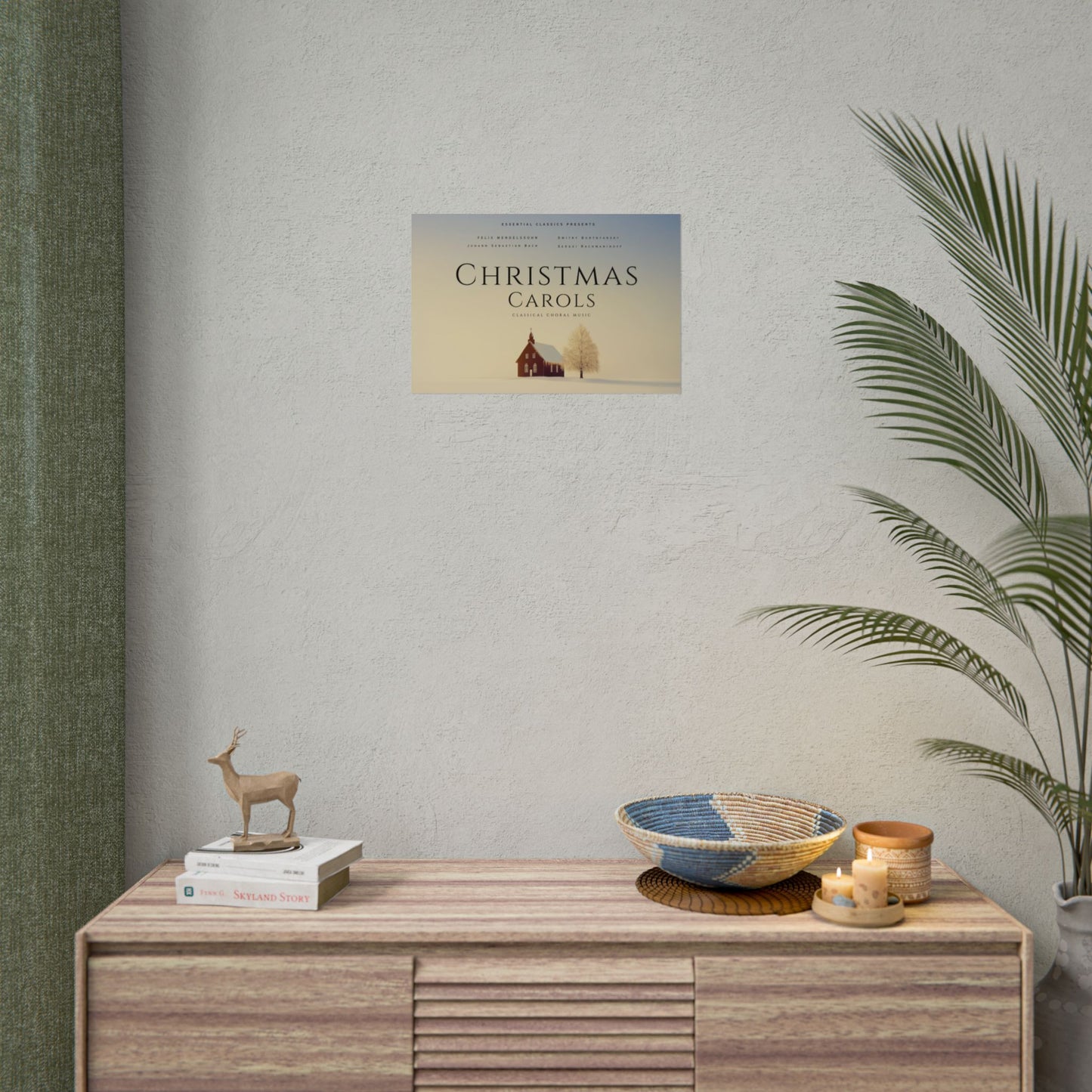 Classical Christmas Carols - Sacred Music Poster, Choir Print, Chapel Poster, Reverent Music Print