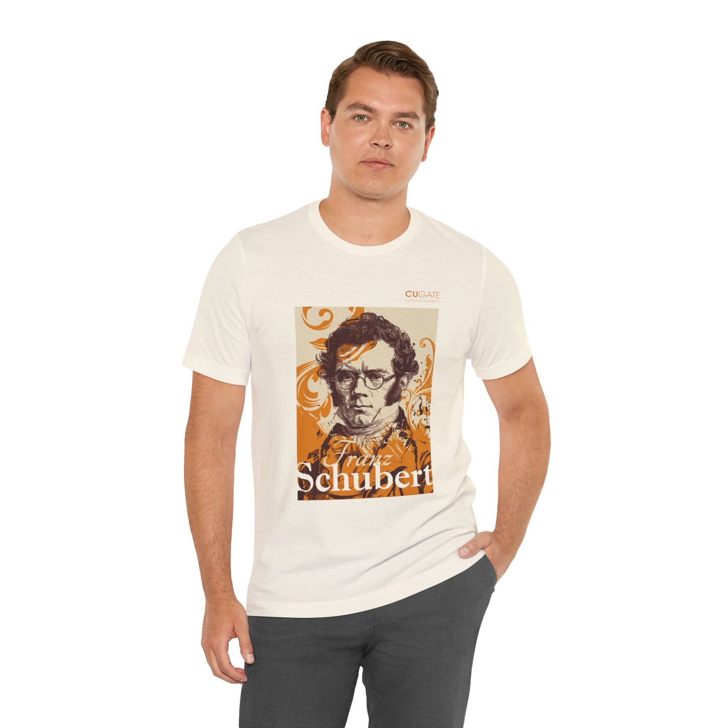 Schubert T-Shirt (Light): Classical Composer T-Shirt, Classical Music Shirt, Franz Schubert Tribute Tee
