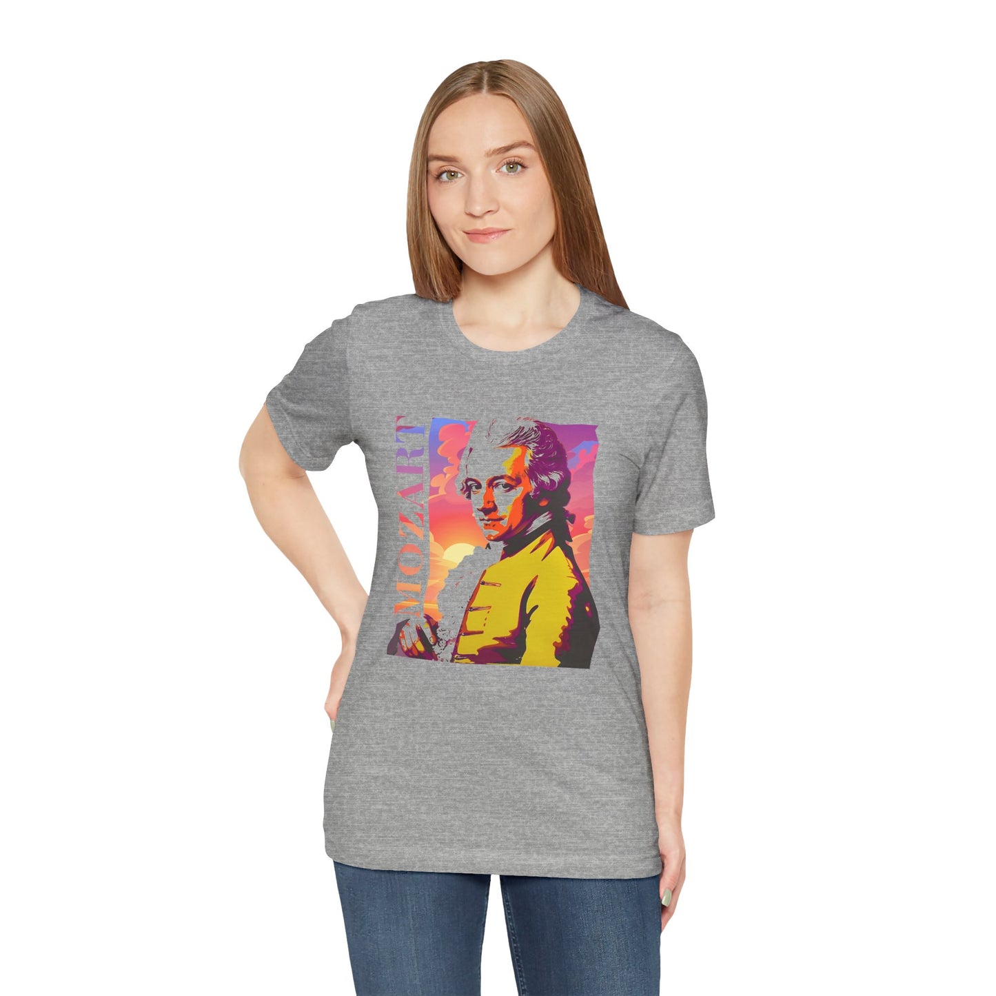 Mozart Sunset T-Shirt: Classical Music T-Shirt, Mozart Shirt, Wolfgang Amadeus Mozart Gift, Mozart Tribute Tee
