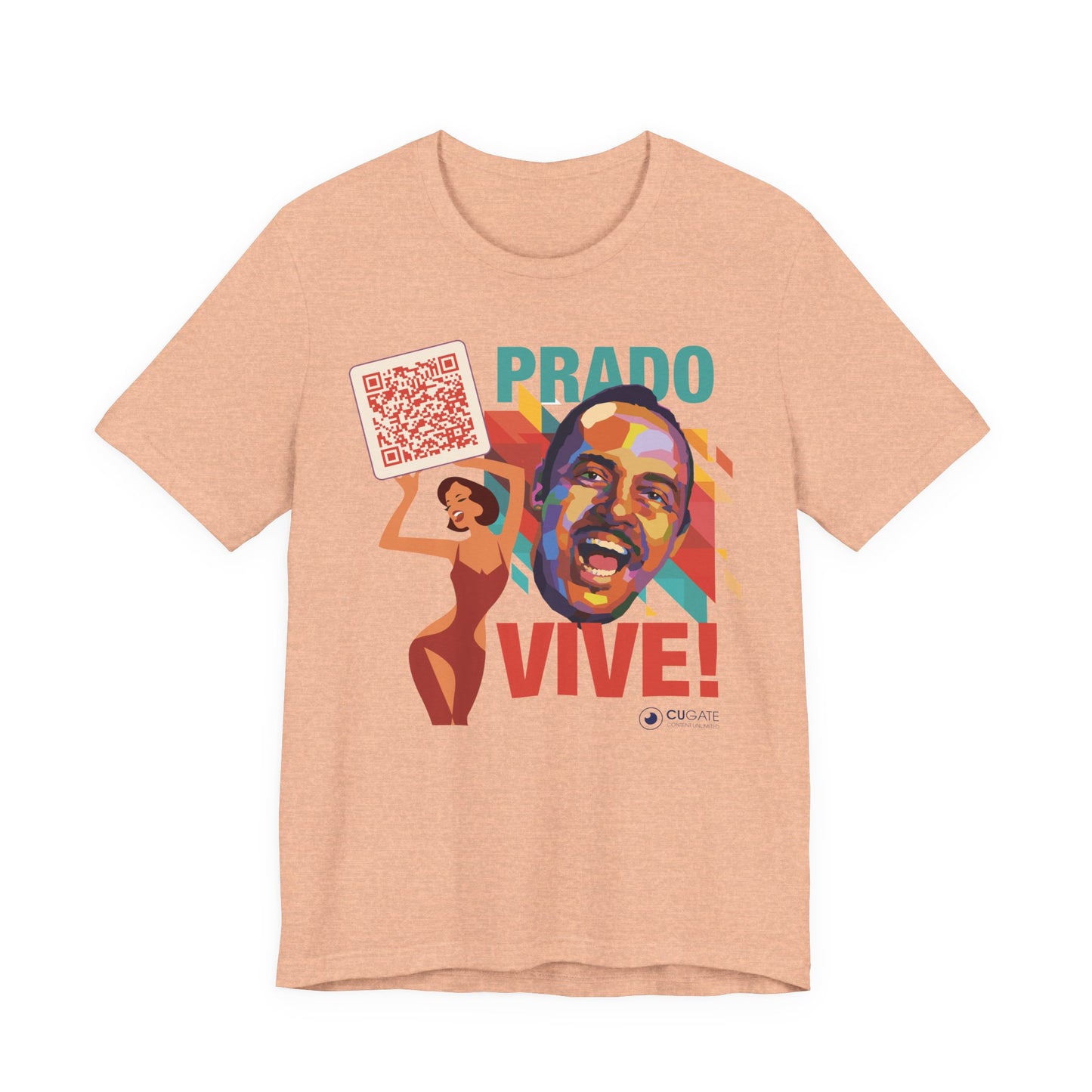 Prado Vive T-Shirt- Mambo T-Shirt, Latin Music T-Shirt (QR-Playlist Included), Playlist Tee