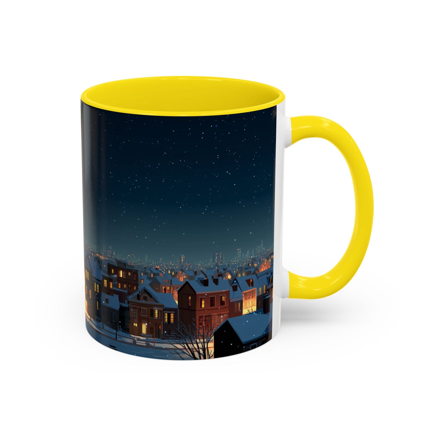 Happy New Year Mug (USA) - Classical Music Celebration Mug, Night Sky Mug, Starry Night Mug, New Year's Resolution Mug