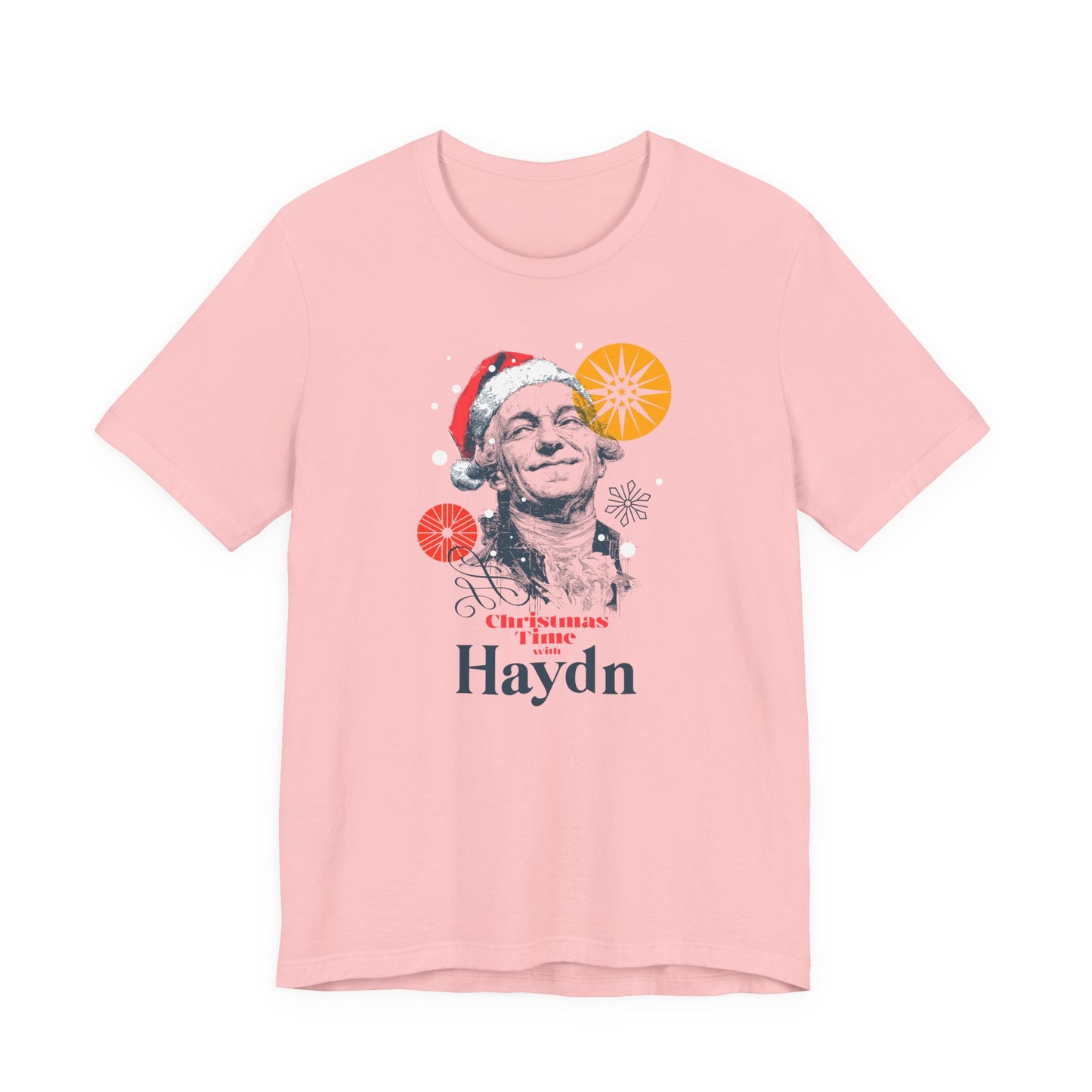 Christmas with Hayden - Holiday T-Shirt, Santa Shirt, Hayden with Santa Hat T-Shirt, Classical Music Christmas Shirt