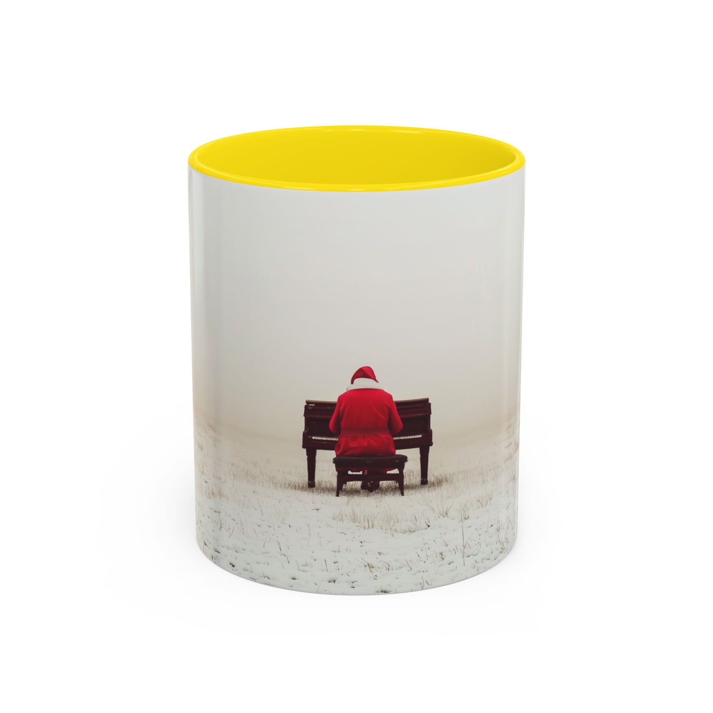 Mozart Christmas Mug (EU) - Santa Mug, Santa Playing Piano Mug, Holiday Mug, Christmas Mug, Winter Mug, Mozart Holiday Mug