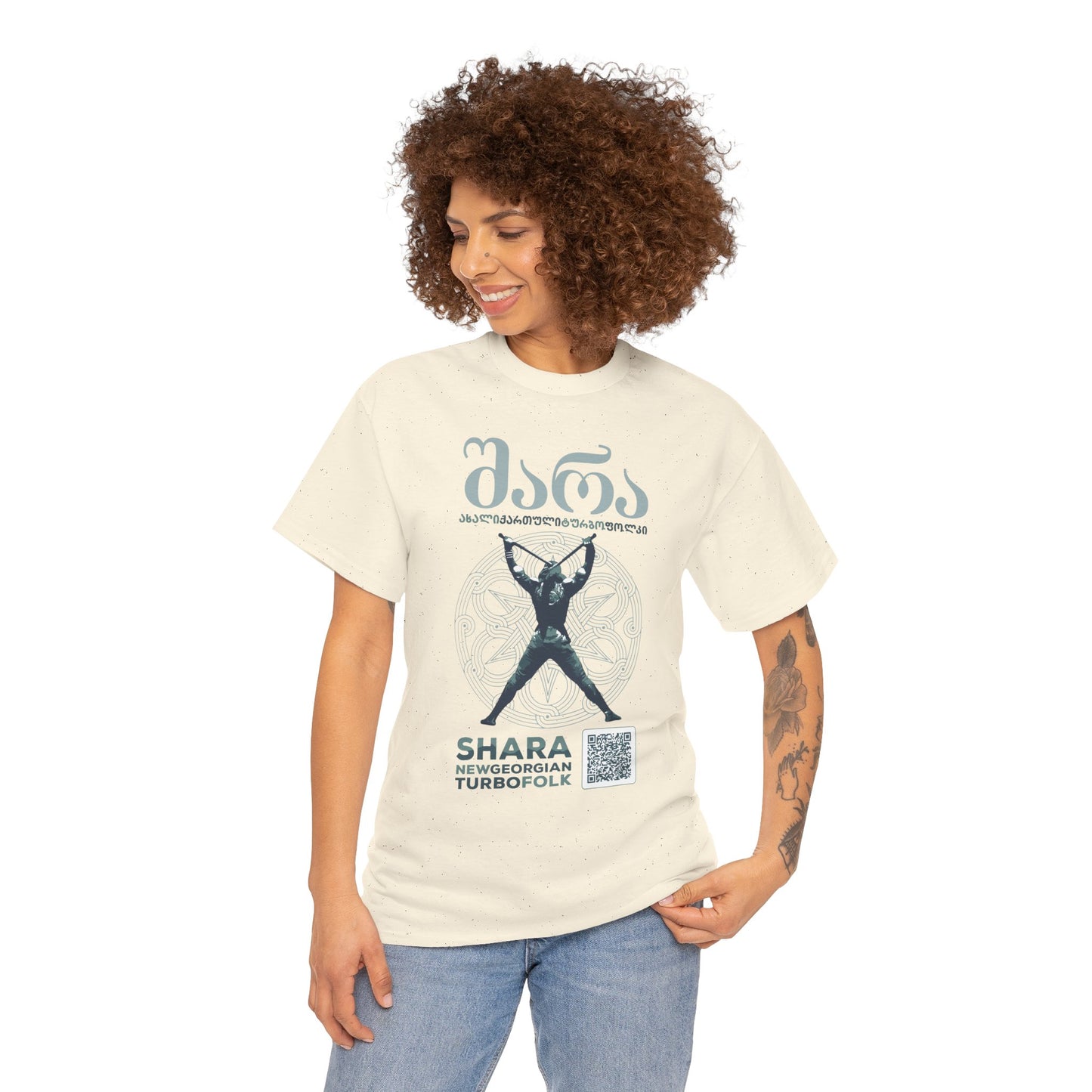 Shara Band T-Shirt - Georgian Turbo Folk (QR), Georgian Folk Music Shirt, Georgian Playlist Shirt, New Georgian Folk Tee