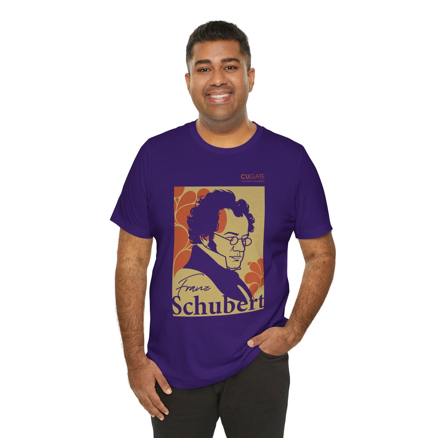 Schubert T-Shirt (Dark): Classical Composer T-Shirt, Classical Music Shirt, Franz Schubert Tribute Tee