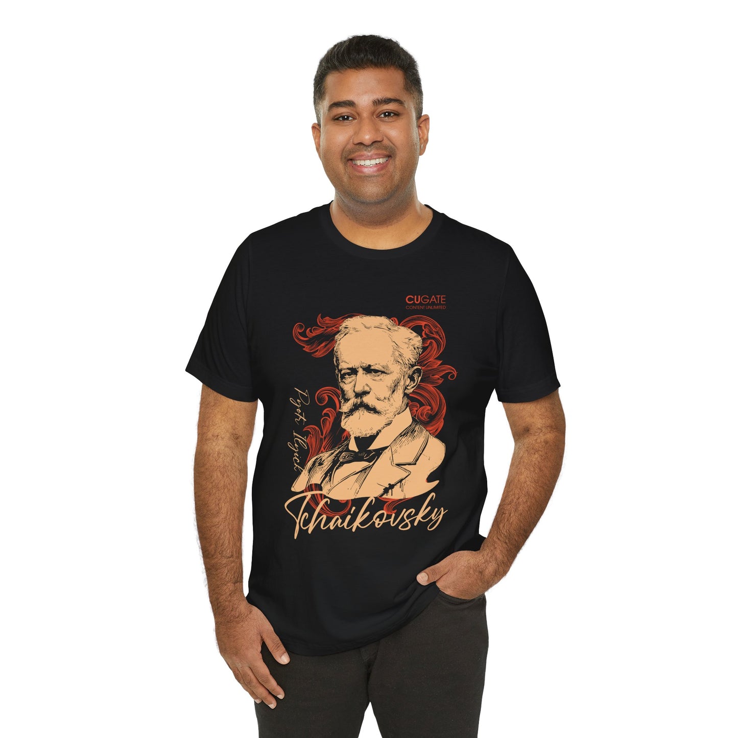 Tchaikovsky T-Shirt (Dark): Classical Composer T-Shirt, Classical Music Shirt, Pyotr Ilyich Tchaikovsky Tribute Tee