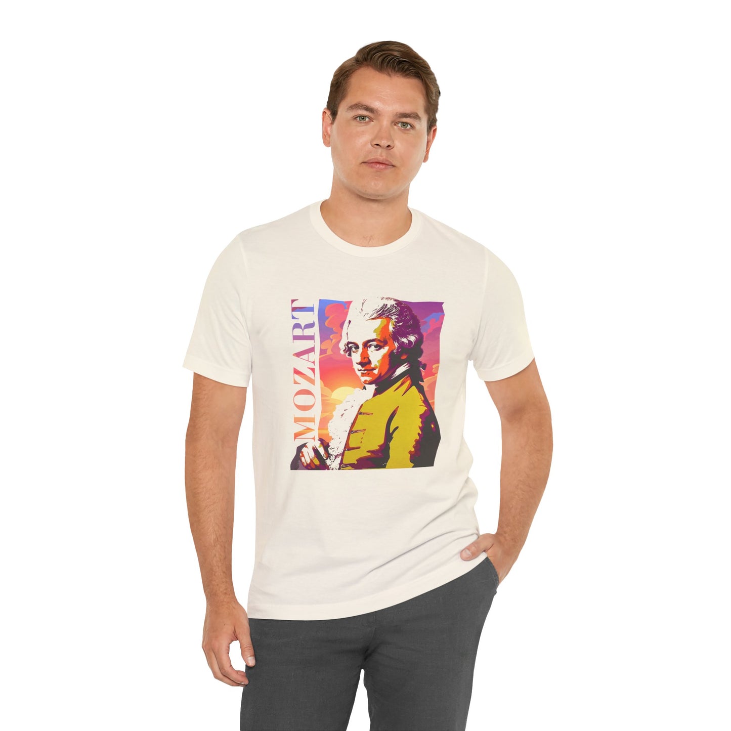 Mozart Sunset T-Shirt: Classical Music T-Shirt, Mozart Shirt, Wolfgang Amadeus Mozart Gift, Mozart Tribute Tee