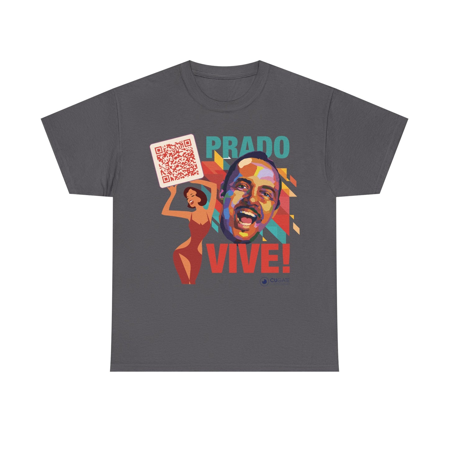 Prado Vive T-Shirt- Mambo T-Shirt, Latin Music T-Shirt (QR-Playlist Included), Playlist Tee