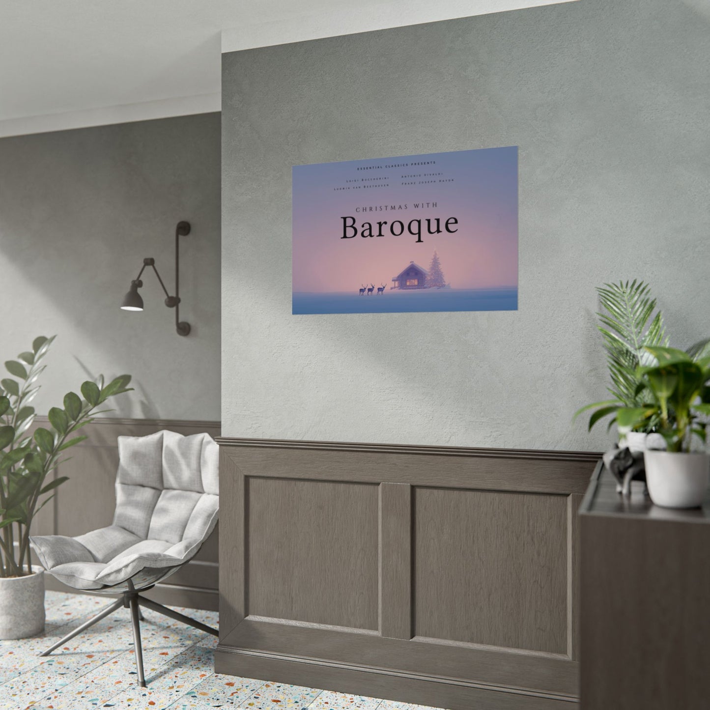 Christmas with Baroque - Winter Print, Holiday Print, Christmas Poster, Classical Music Print, Winter Morning Poster