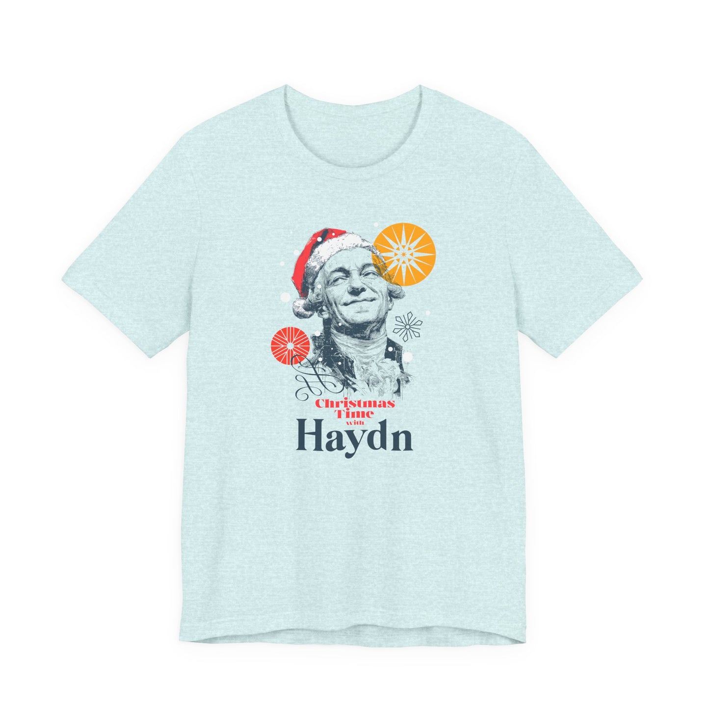 Christmas with Hayden - Holiday T-Shirt, Santa Shirt, Hayden with Santa Hat T-Shirt, Classical Music Christmas Shirt