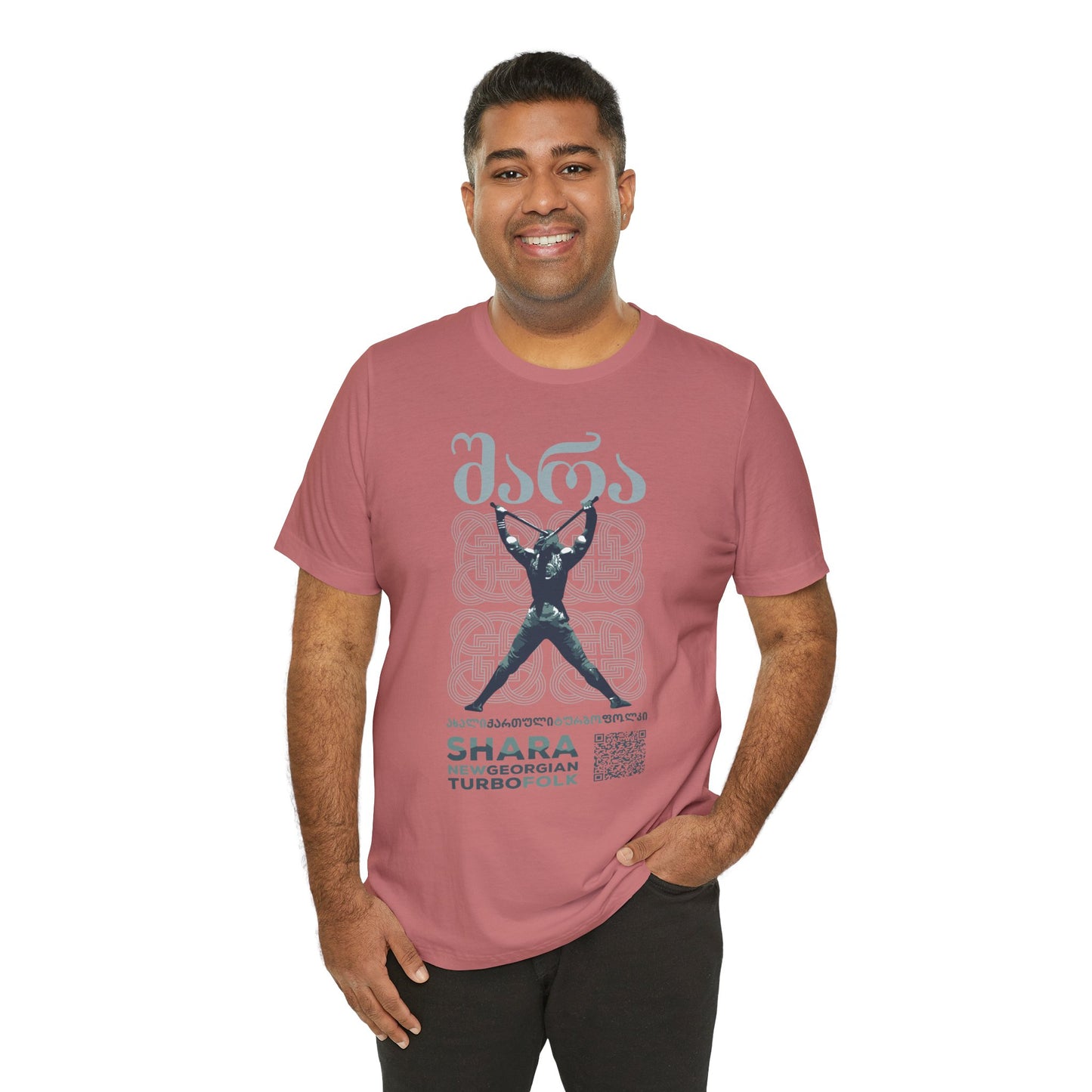Shara Band T-Shirt - Georgian Turbo Folk (QR), Georgian Folk Music Shirt, Georgian Playlist Shirt