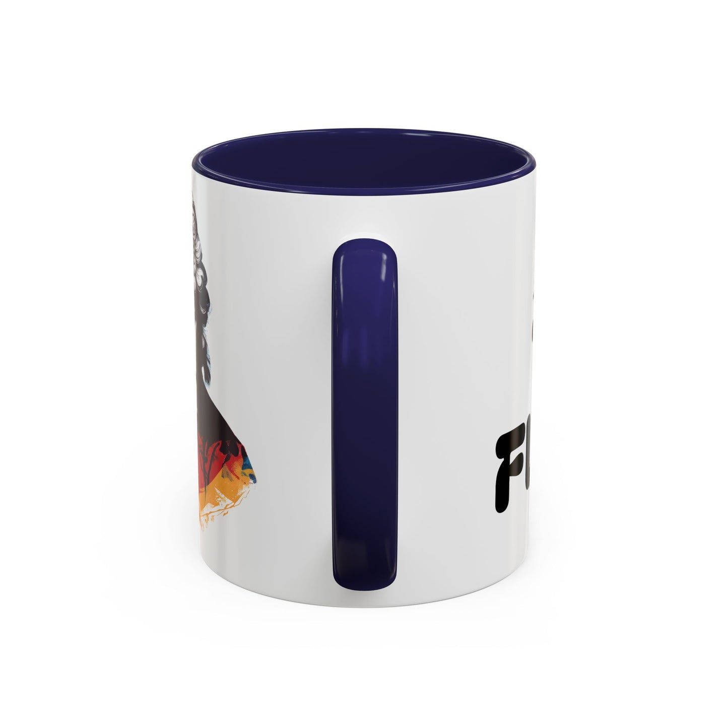 Two Flutes Mug in White (USA) - Mozart Flute Quote Mug, Mozart Mug, Classical Music Mug, Funny Mozart Quote