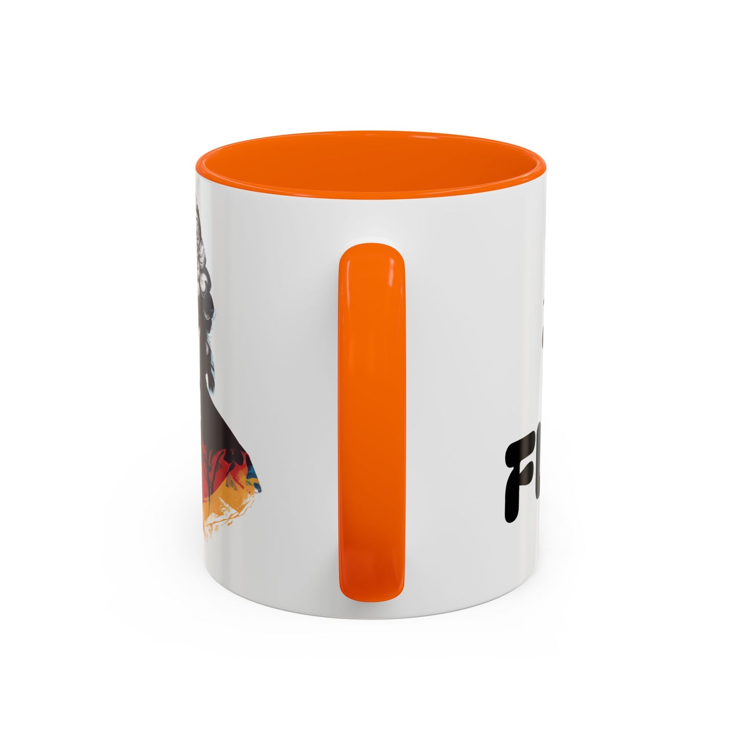 Two Flutes Mug in White (USA) - Mozart Flute Quote Mug, Mozart Mug, Classical Music Mug, Funny Mozart Quote