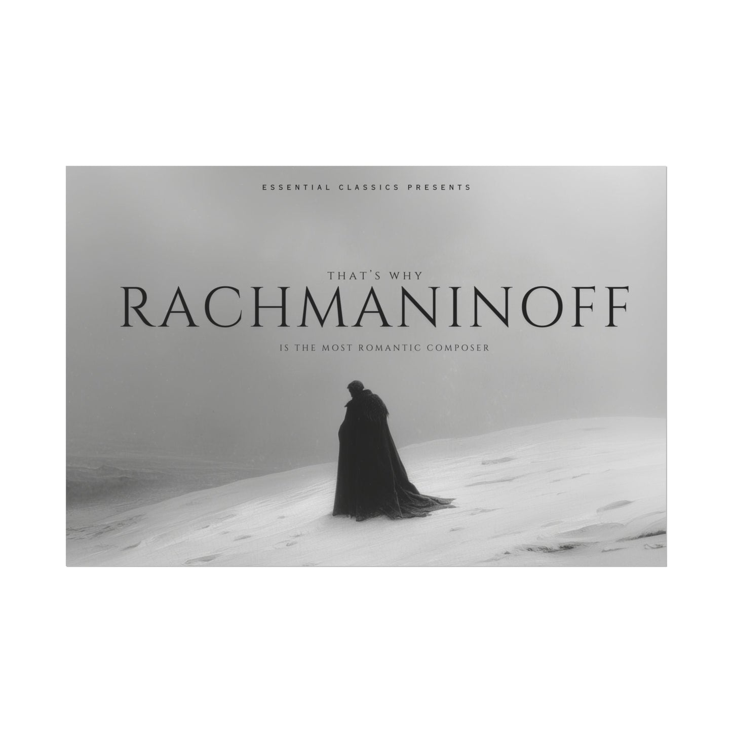 Romantic Rachmaninoff - Dramatic Music Print, Romantic Music Poster, Famous Composer Print, Moody Music Poster, Rachmaninoff Print
