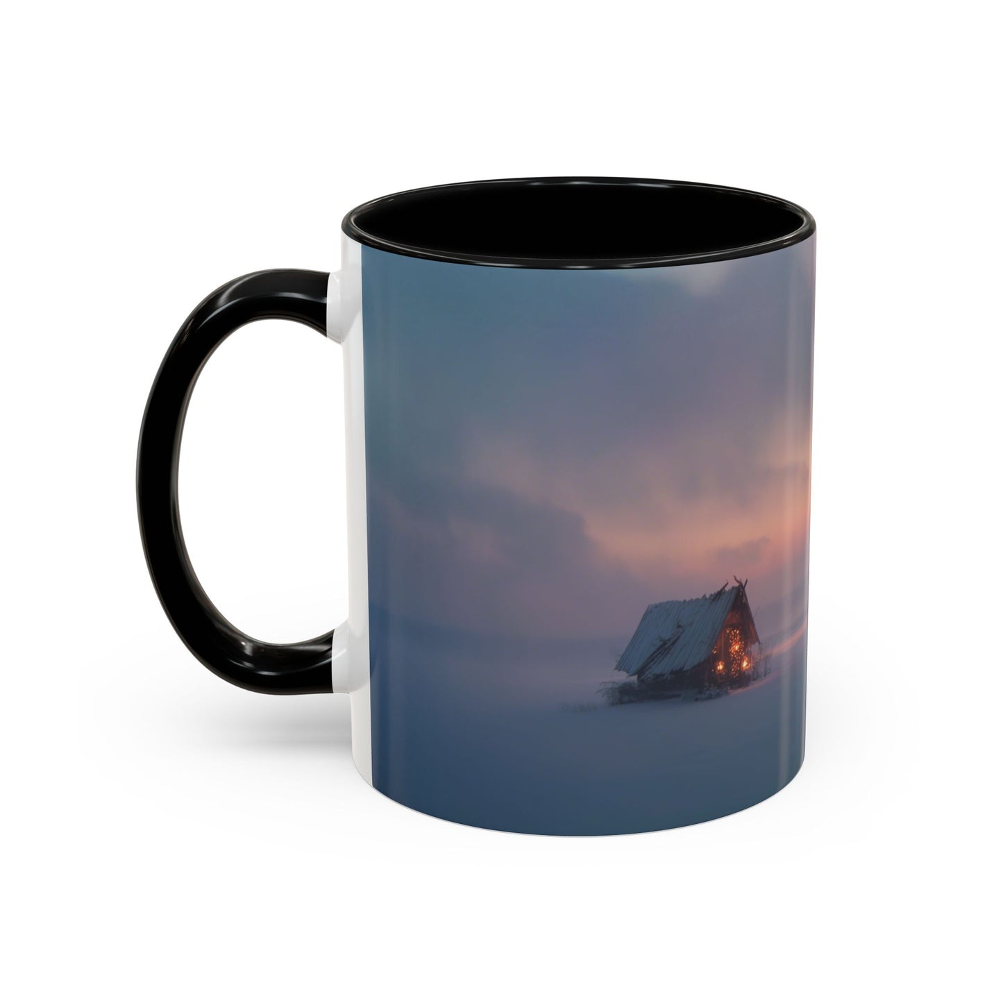 Classical December Mug (USA) - Winter Mug, Winter Sunrise Mug, Peaceful Landscape Mug, Holiday Decor Mug